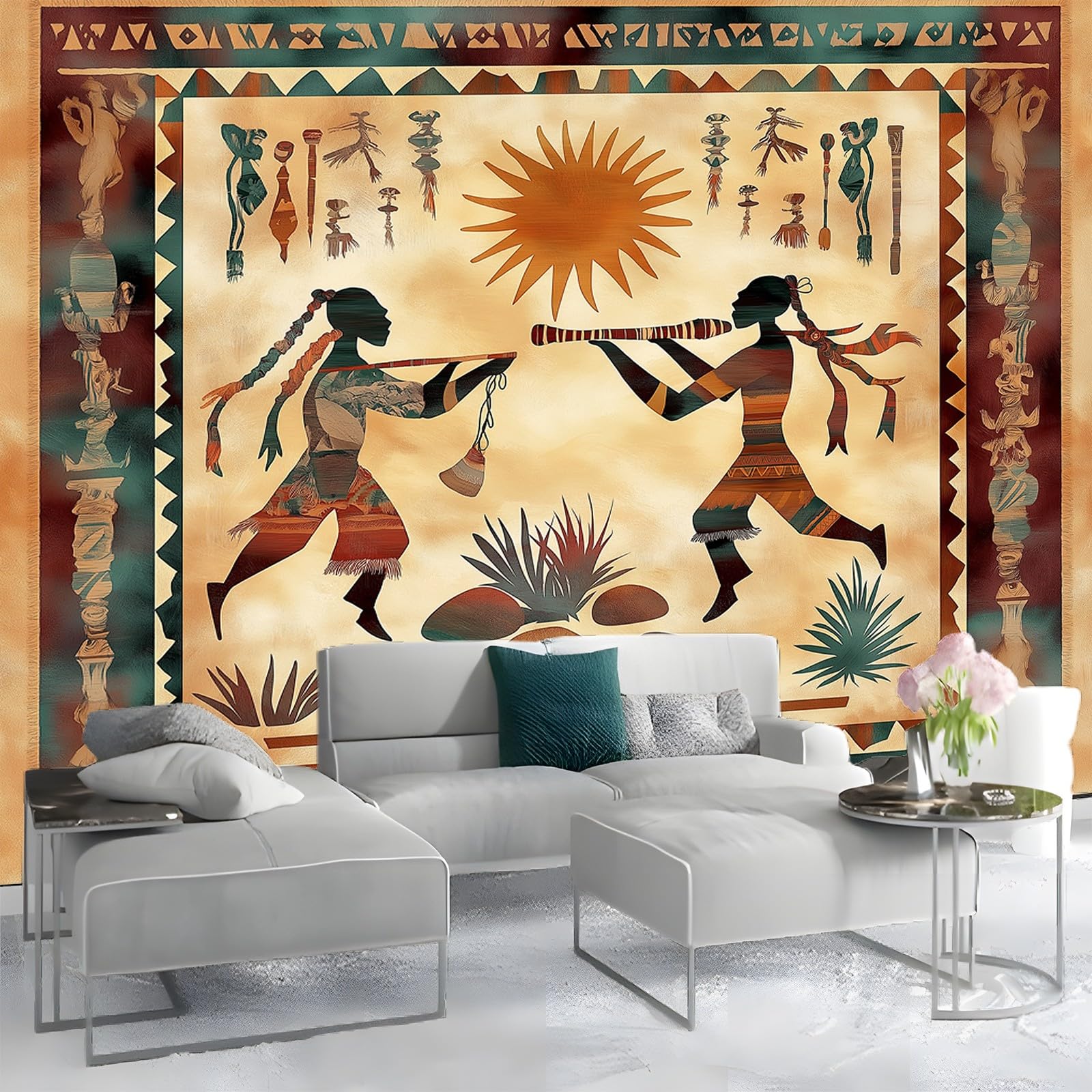 Tapetata-kultura tańca brązowy pomarańczowy 400 x 280 cm (szer. x wys.), Fototapety 3D Tapety Tapety Włóknina Dekoracja ścienna Nowoczesne Fototapety