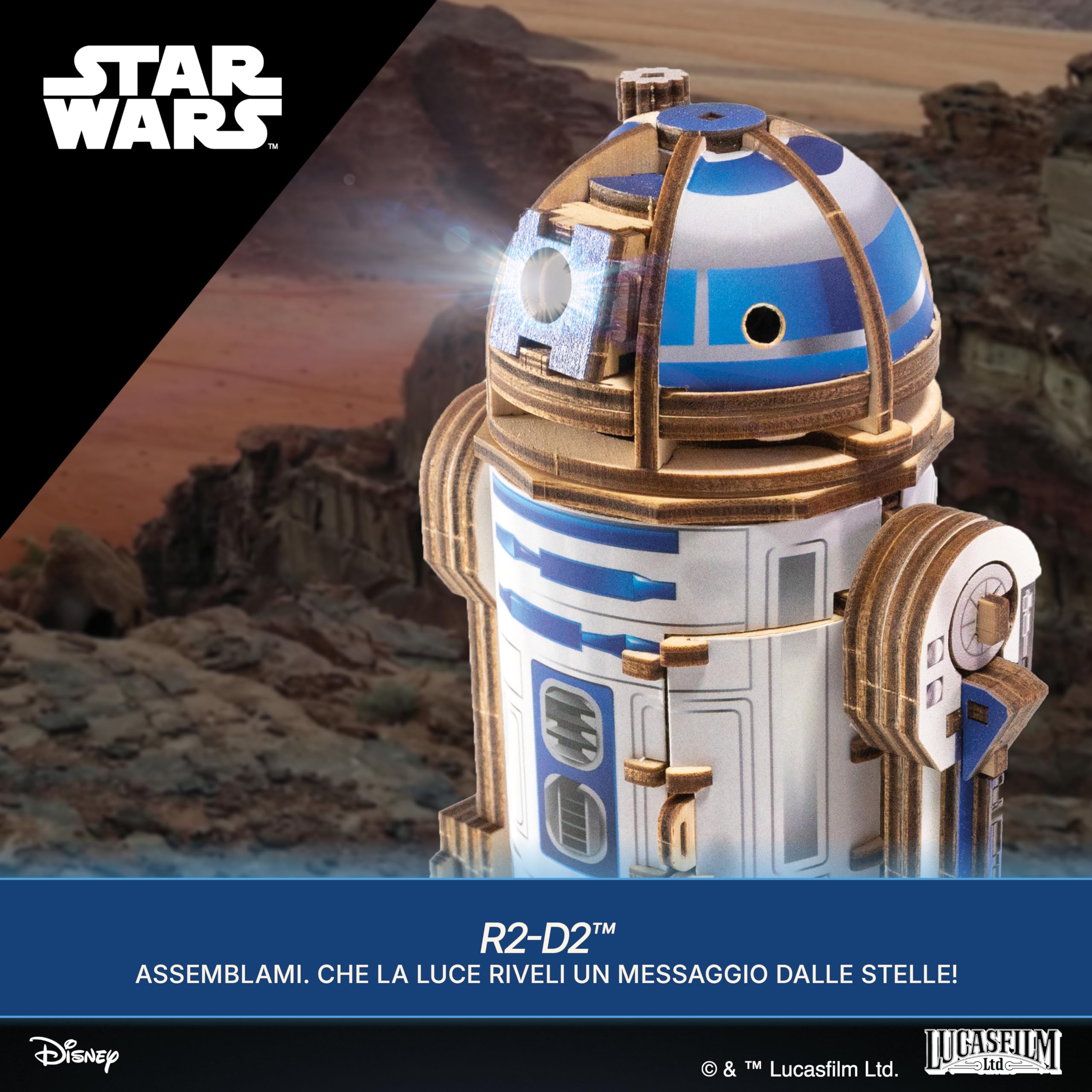 UGEARS Star Wars R2-D2 - Puzzle 3d in Legno, Modellismo da Costruire Adulti, Modellini Auto, Rompicapo Adulti, Puzzle di Legno, Costruzioni, Puzzle Star Wars Regalo Costruzioni Meccaniche, R2D2