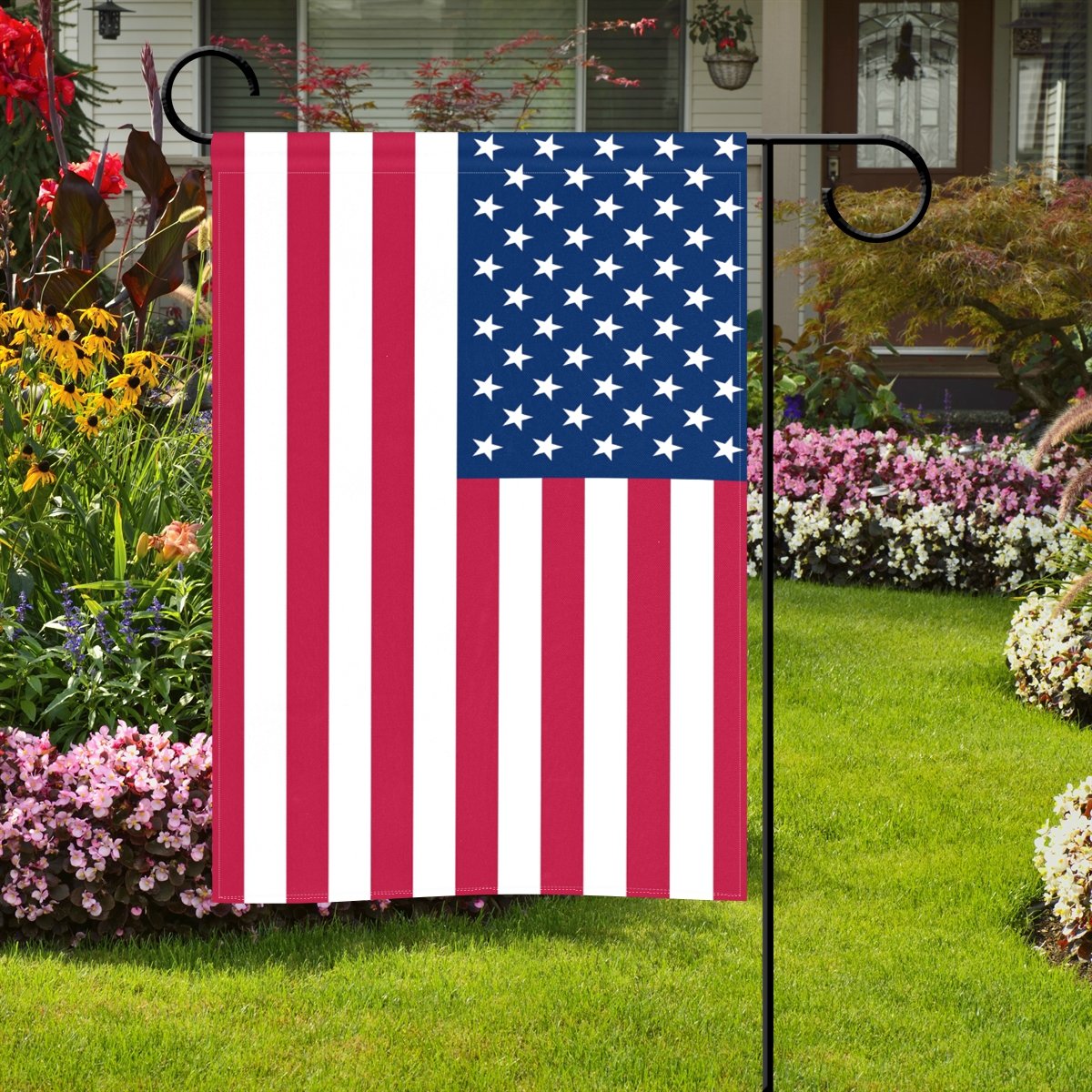 ALAZA Gartenflagge USA & Kanada Freundschaft – Doppelseitiger Druck, 30,5 X 45,7 Cm, Wetterfestes Polyester