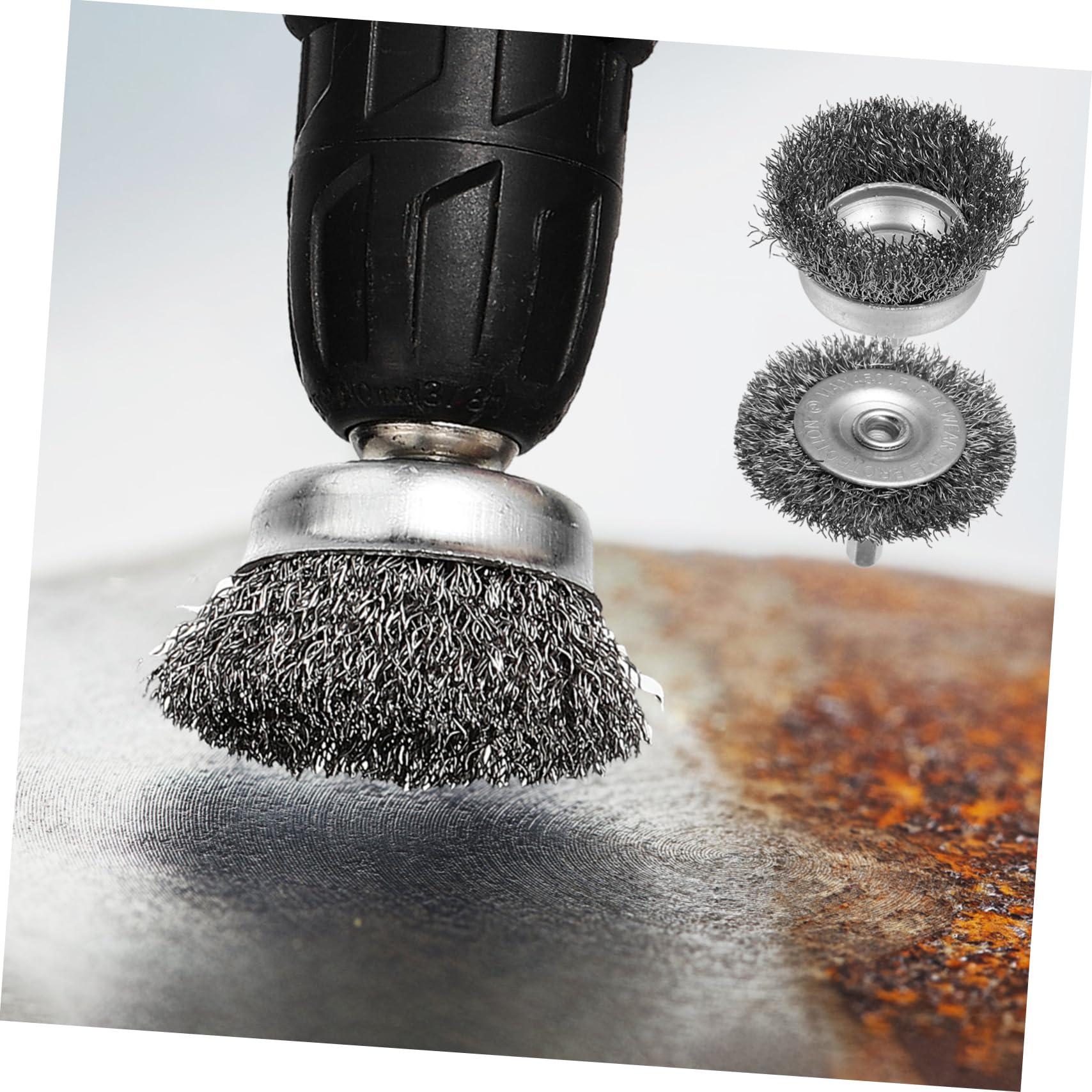 Brosse à Roue Métallique Ronde pour Perceuse, Lot de 15 Pièces