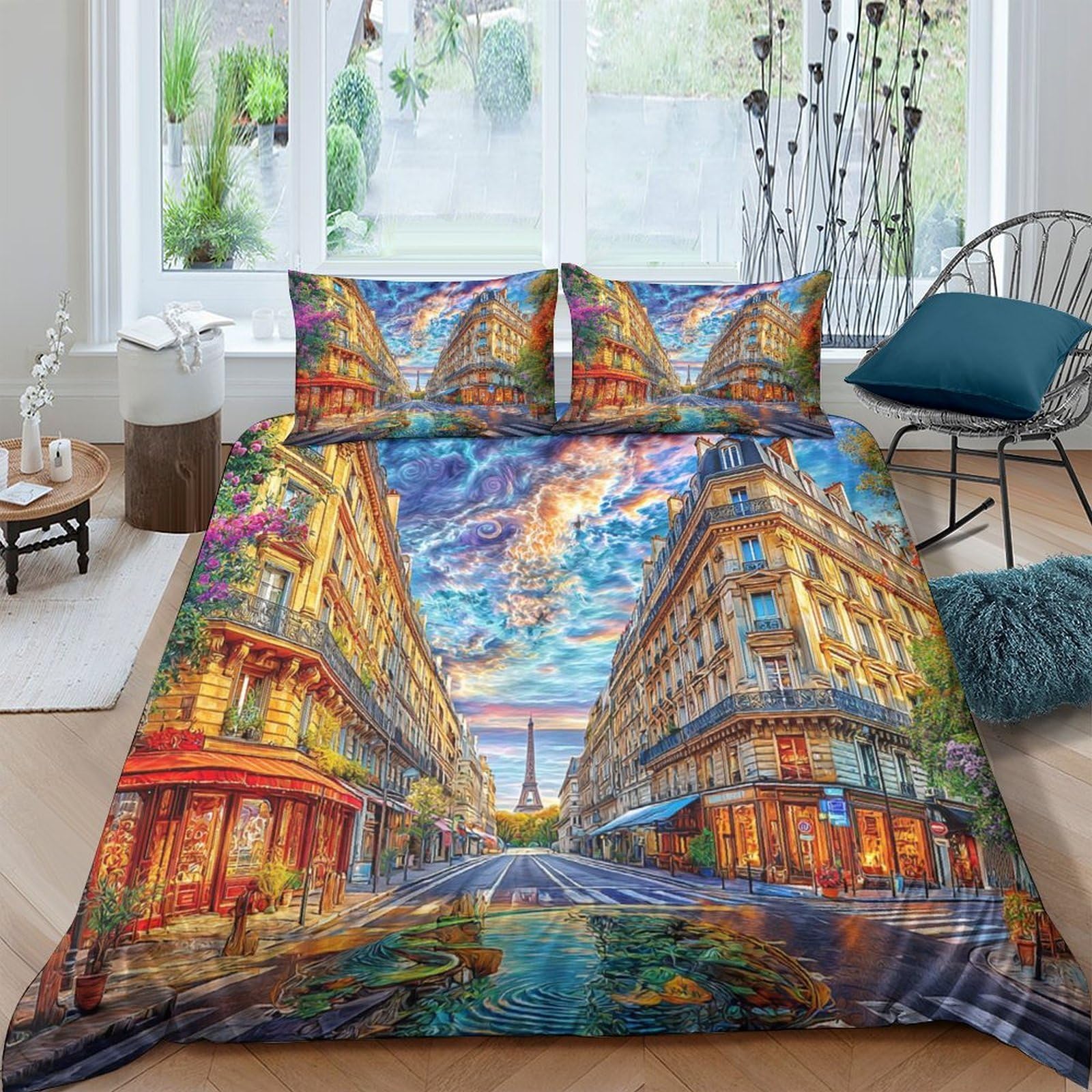 Housses de couettes à fermeture éclair douce pour parure de lit Super King