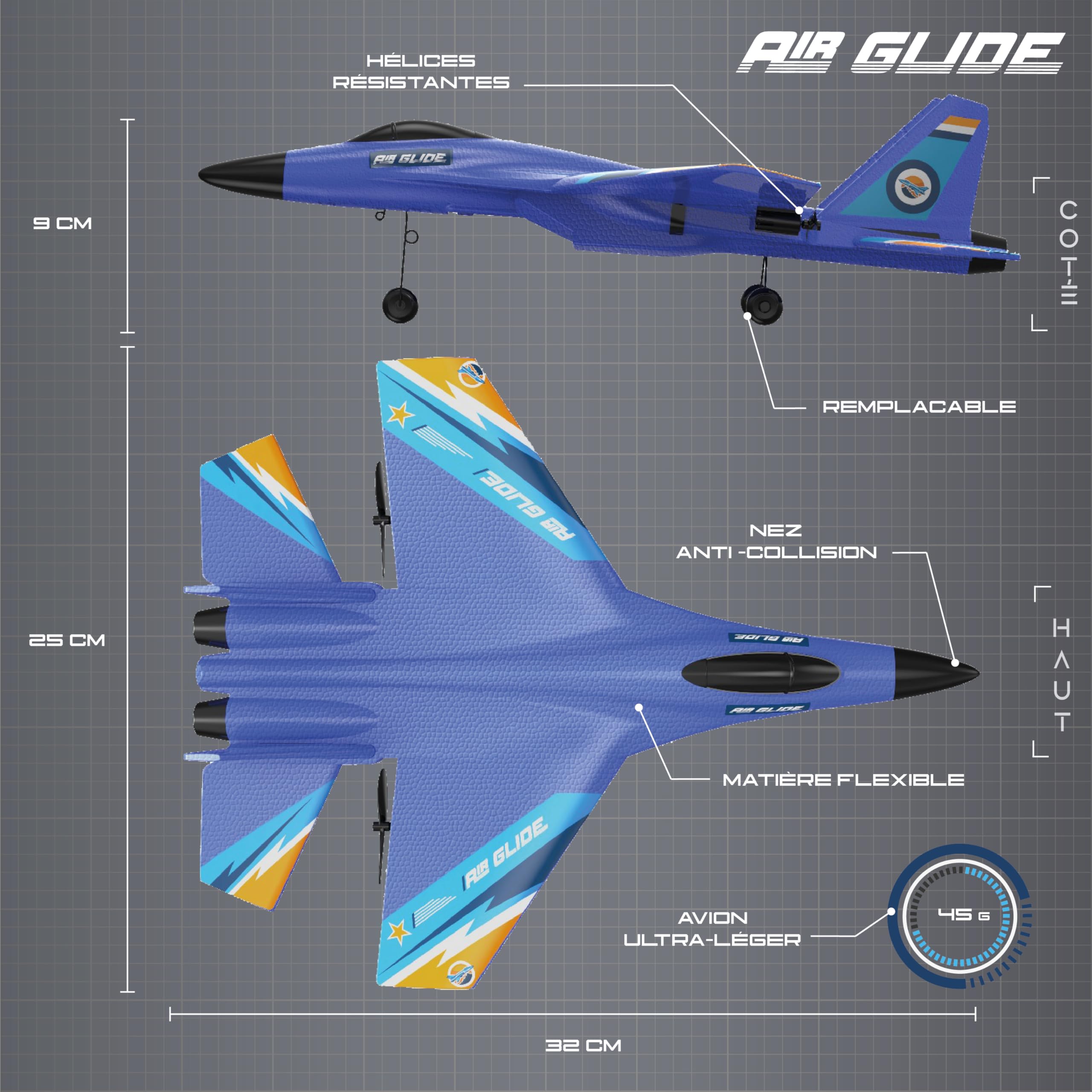 Samolot myśliwski SU-35, zabawka dla dzieci, niełamliwy nos antykolizyjny, elastyczny i niezniszczalny samolot zdalnie sterowany RC, szybowiec 2,4 GHz, zasięg 300 m