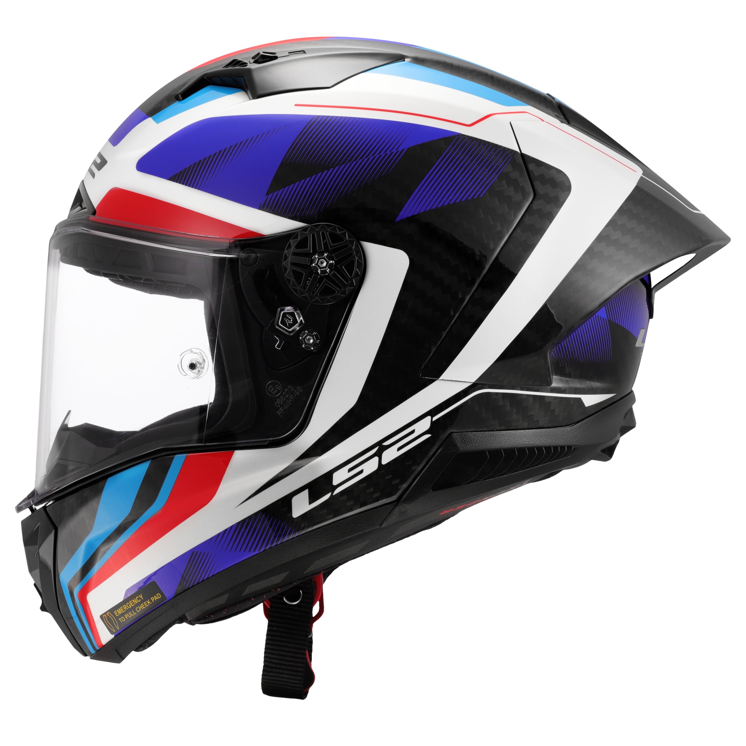 LS2 Motorradhelm FF805 Thunder GP Raute Carbon