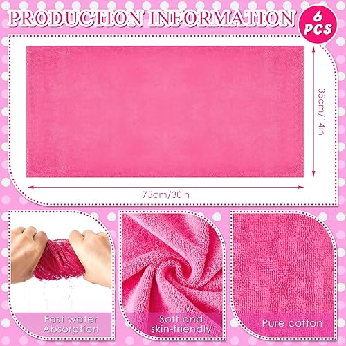 Miniatura 3 de Kit de spa de pies para niños de 12 x 12 x 4.3 pulgadas, 14 x 30 pulgadas, toallas de mano rosas para lavabo, toallas de salón para fiesta de spa,