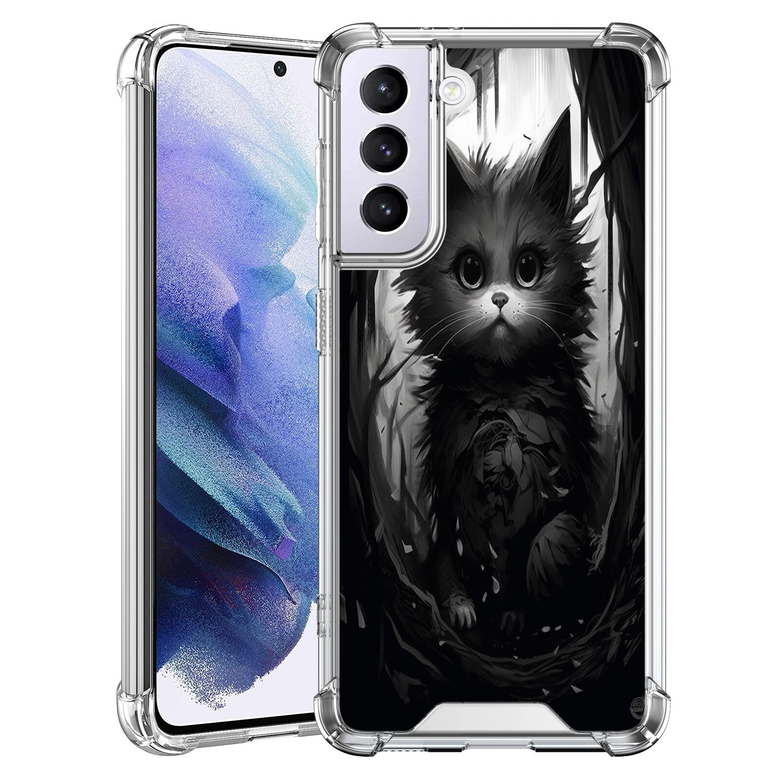 Elgzigok Transparent Case for Samsung Galaxy S22+ Cat Print-aa205 Phone Cover Clear Silicone Protective Case for Samsung Galaxy S22+ Shock-Proof Four Corners Reinforced