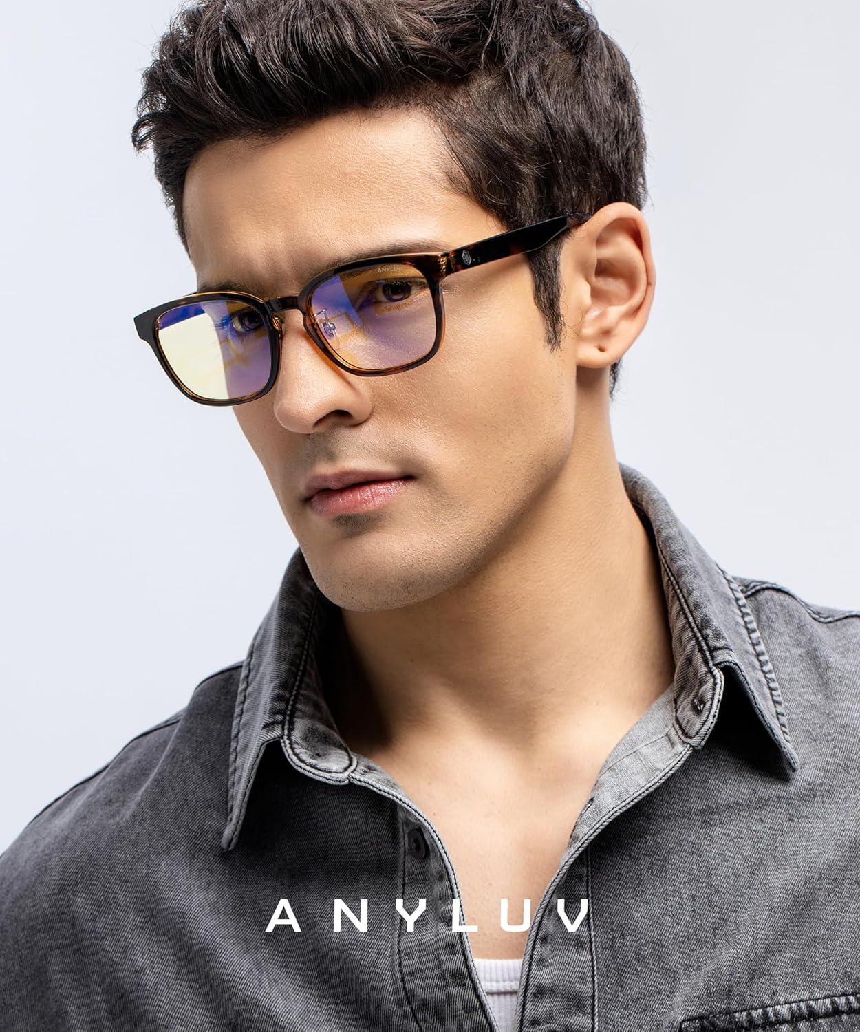 ANYLUV Blue Light Glasses Men Women Computer Gaming Glasses Anti Eyestrain Lightweight Blue Light Blocking Glasses