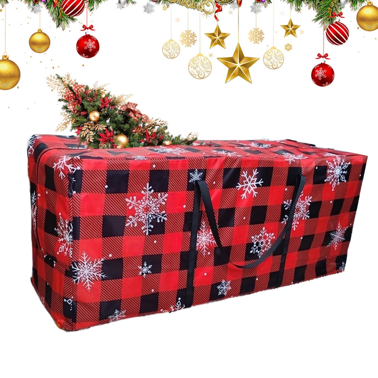 Scatola portaoggetti per albero di Natale, portaoggetti per albero di | Natale | Contenitori per alberi artificiali con fiocchi di neve - Borsa portaoggetti per albero di Natale Albero di Natale