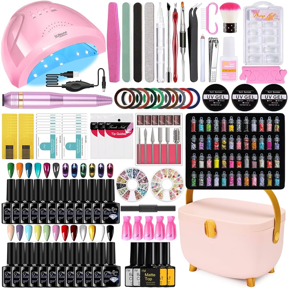 Amazon.com: Complete Nail Studio Set with 48W UV LED Lamp