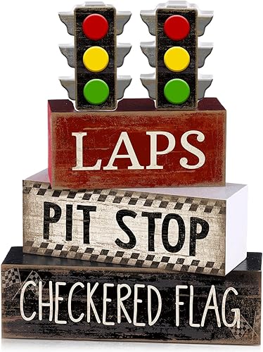 Miniatura 53 de 4 piezas de decoración de mesa de Navidad de madera de Papá Noel, decoración de bandeja escalonada de Navidad, letrero decorativo de bloques de Papá