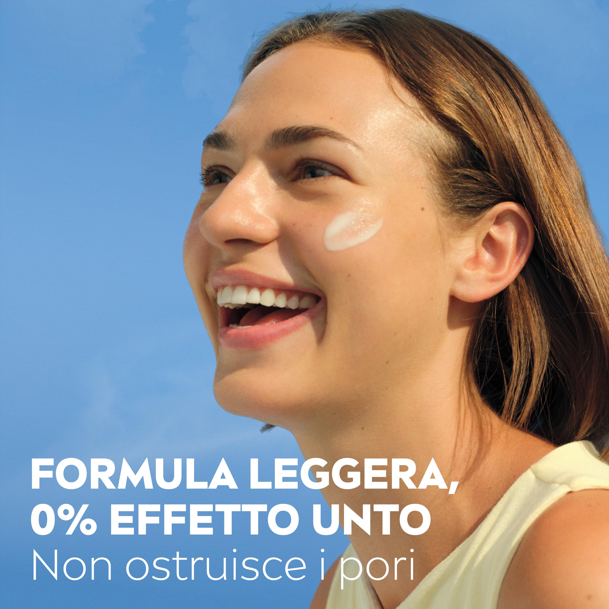 NIVEA SUN Anti-Age Q10 SPF 50+ 40 ml, Crema solare viso antirughe contro il fotoinvecchiamento, Crema viso SPF 50+ con Collagene e Coenzima Q10, Protezione solare ultra leggera, Non comedogena