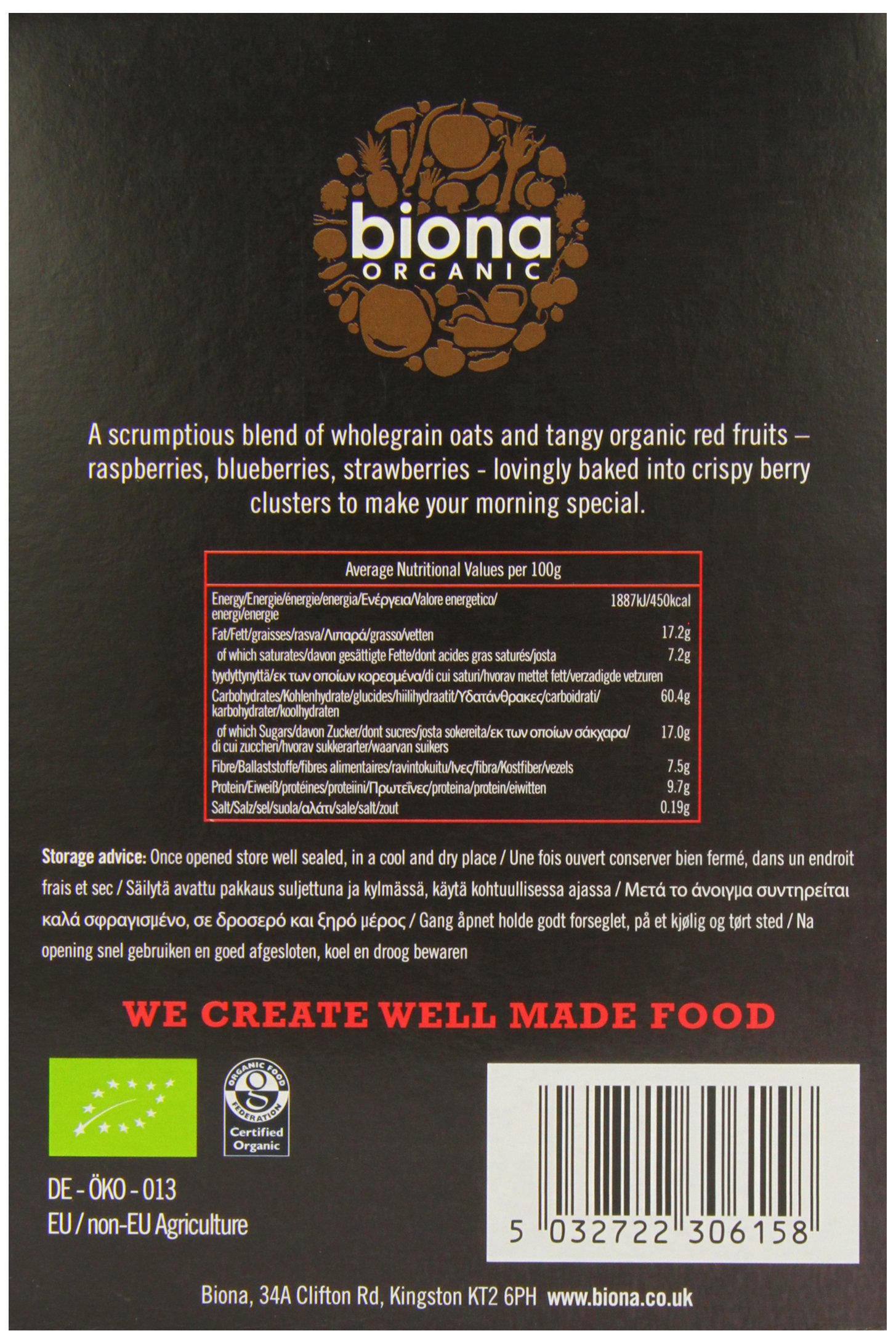 Organic Wild Berry Granola - 375 g