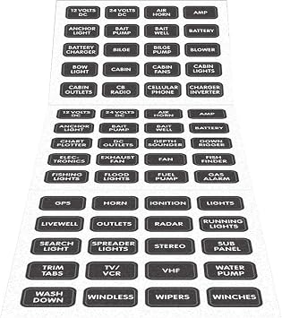 Blue Sea Systems 8214 Black 60 Label Set