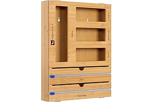 Premium Plastic Wrap and Ziploc Storage Bag Organizer