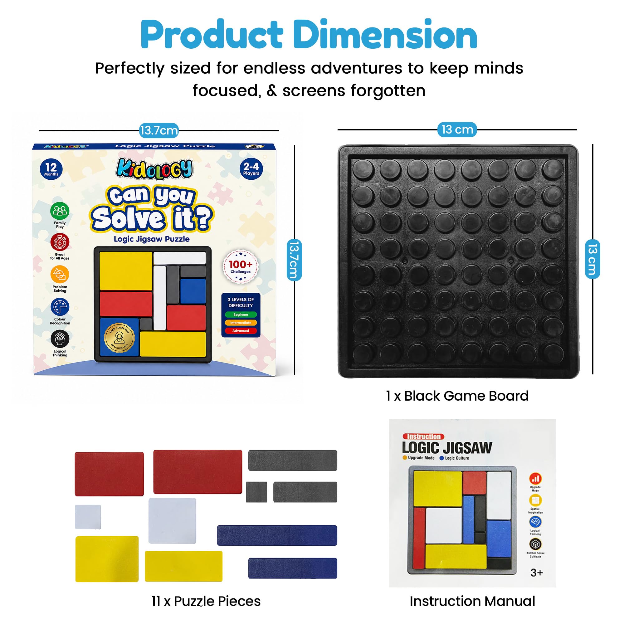 Kidology Logic Puzzle Game - Brain Teaser for Kids & Adults -2