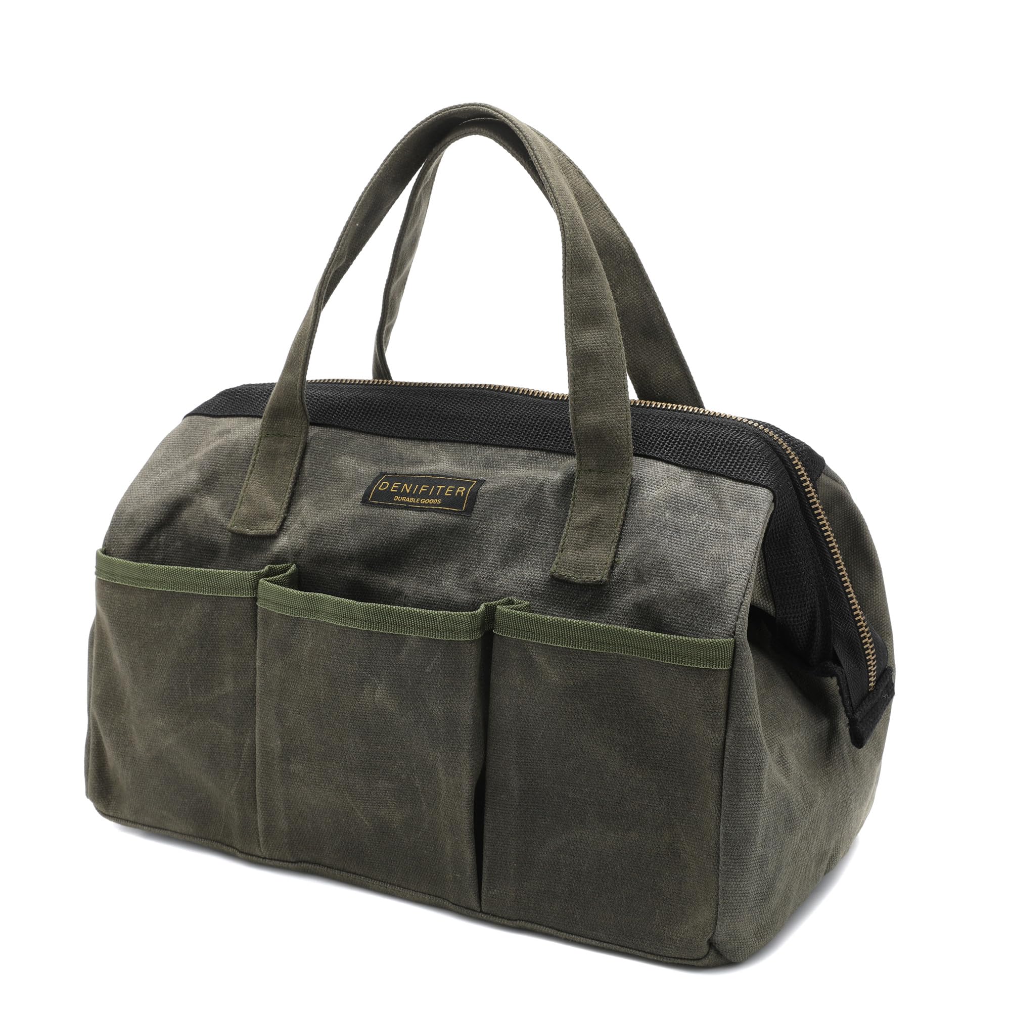 13-inch Tool Bag, Heavy Duty Wide Mouth Water-Resistant Tool Bag, Tool Tote with Handle for Tools Wrenches