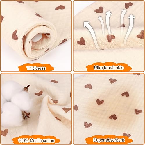 Miniatura 4 de Accmor Baberos de muselina para bebé, bandana, baberos para dentición y babeo, baberos para bebés niñas y niños