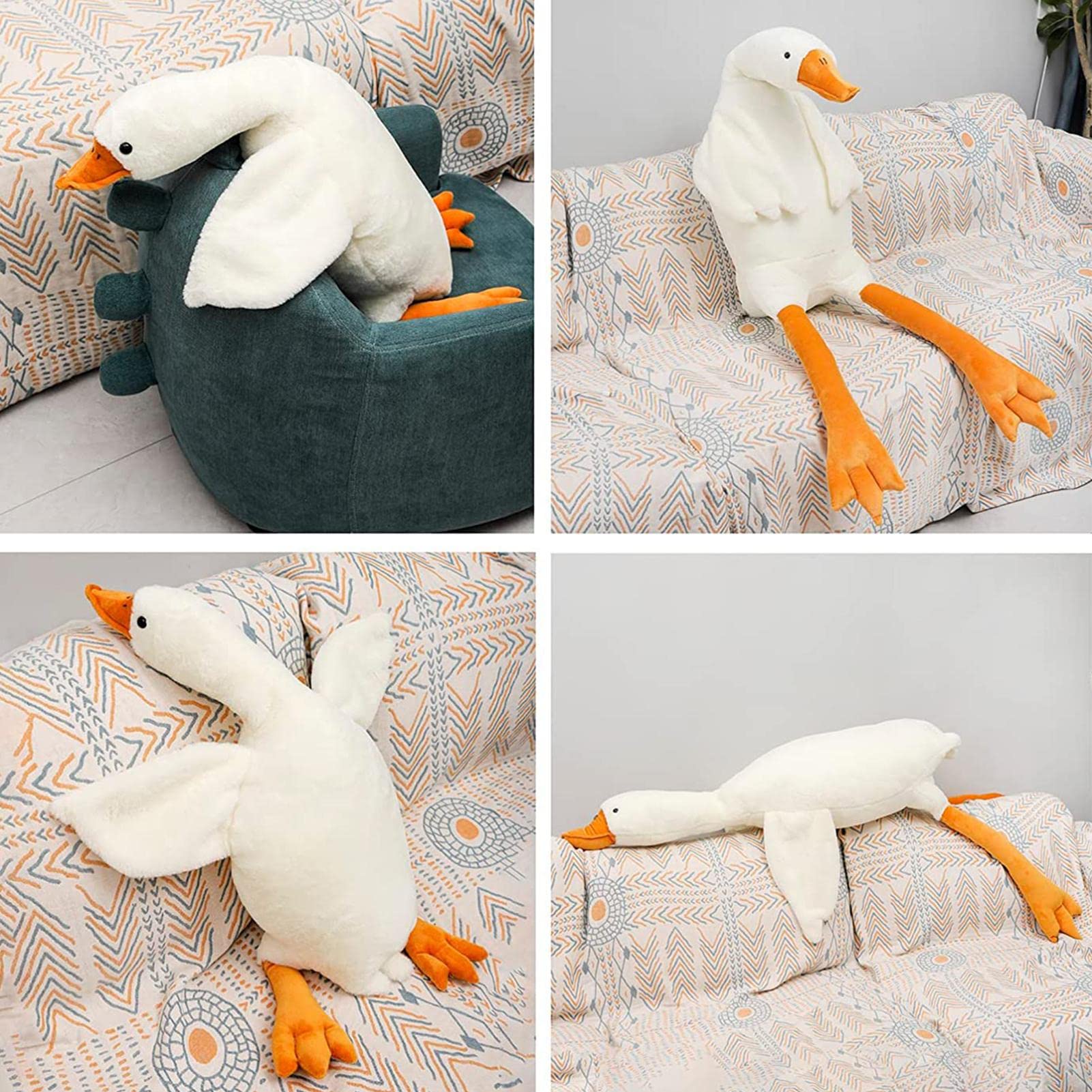 Amazon.co.jp: もちもちぬいぐるみ 柔らかい 動物 ぬいぐるみ ガチョウ