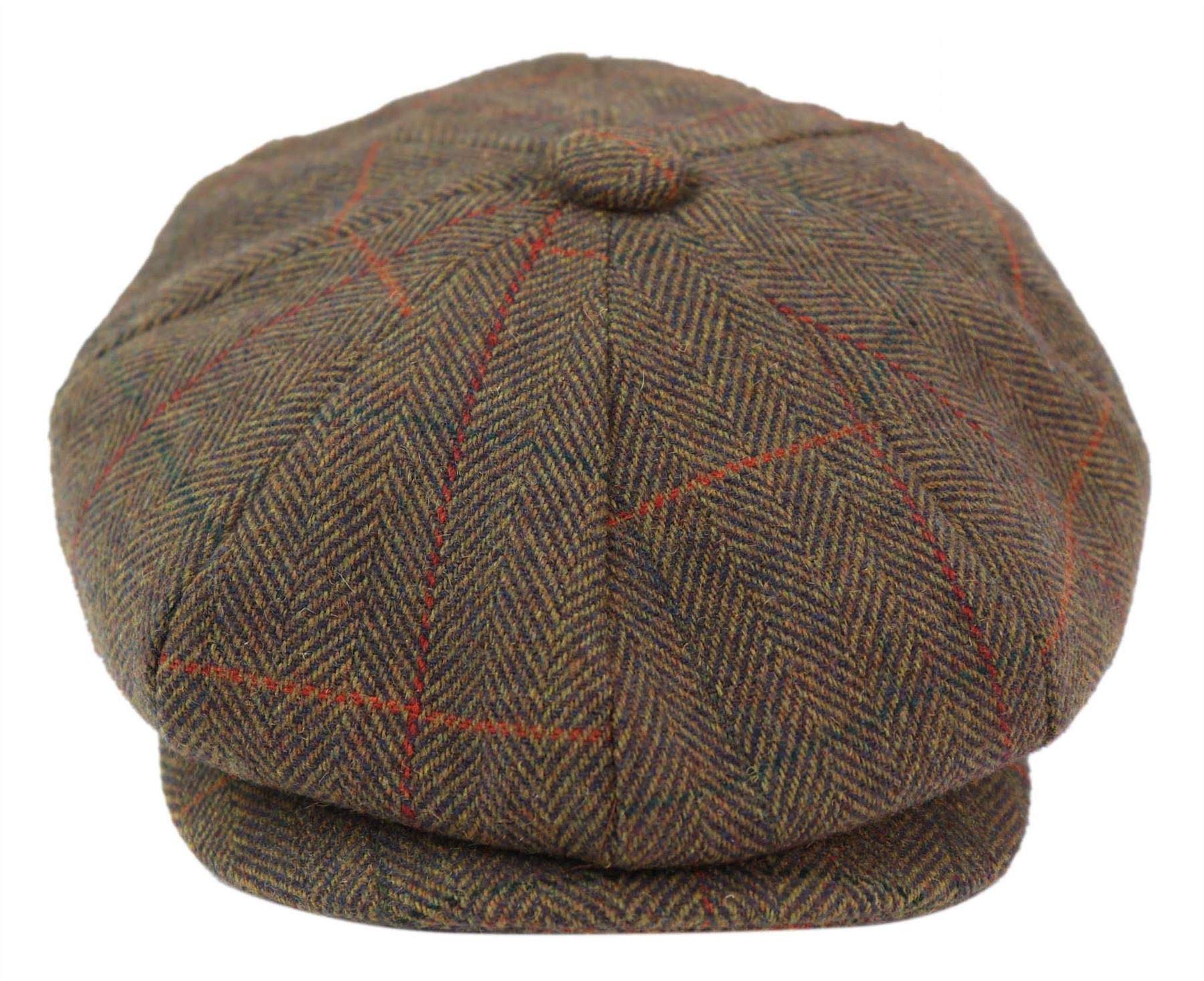 TruClothing.com Gorro para hombre, diseño de espiga, estilo retro, Color marrón., M