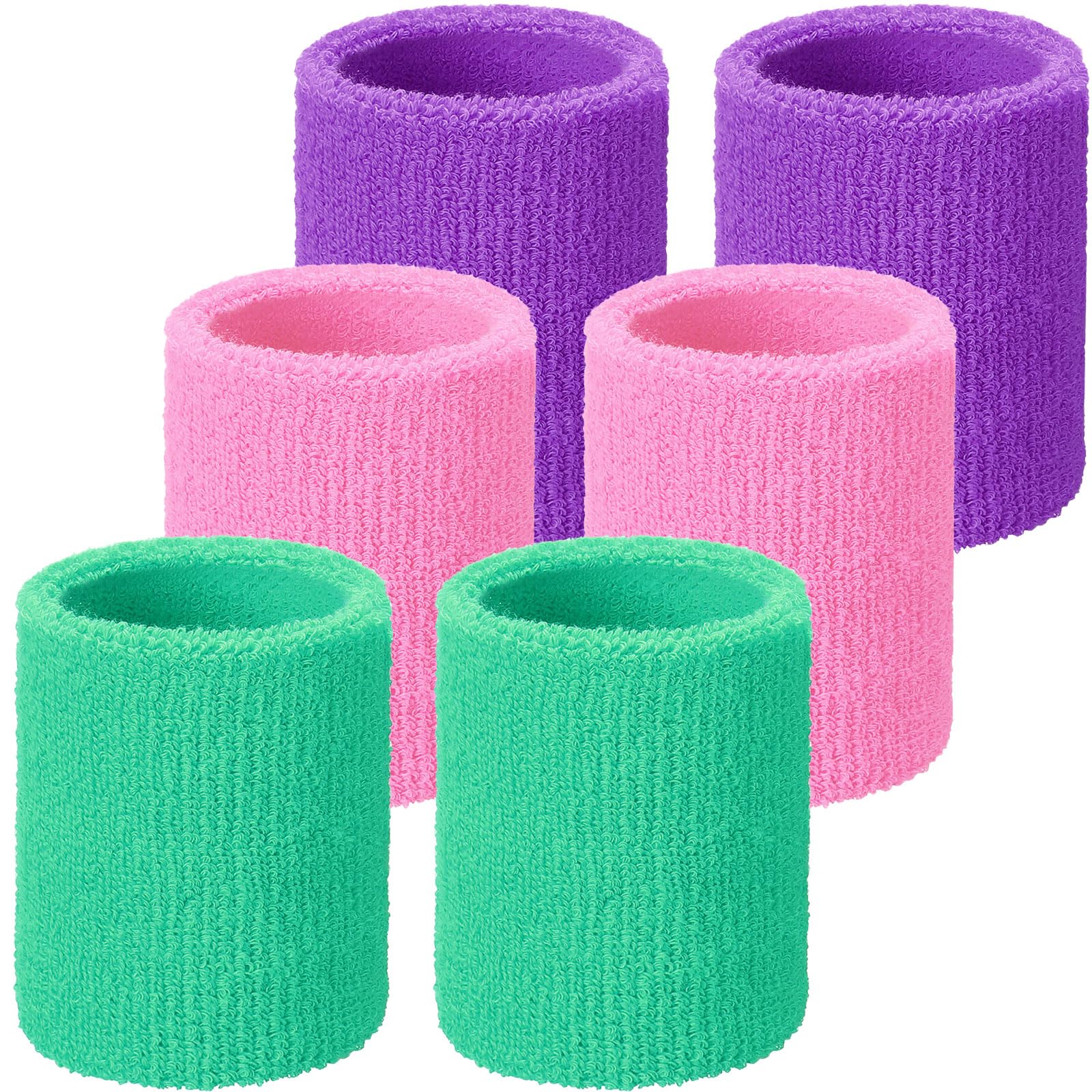 WILLBOND Sweatbands for Wrists, Paris, Sports Competitions, Absorbent Sweatbands for International Sports, Party, Tennis, Football, Basketball, Running, Working (Light Green, Pink, — image 1