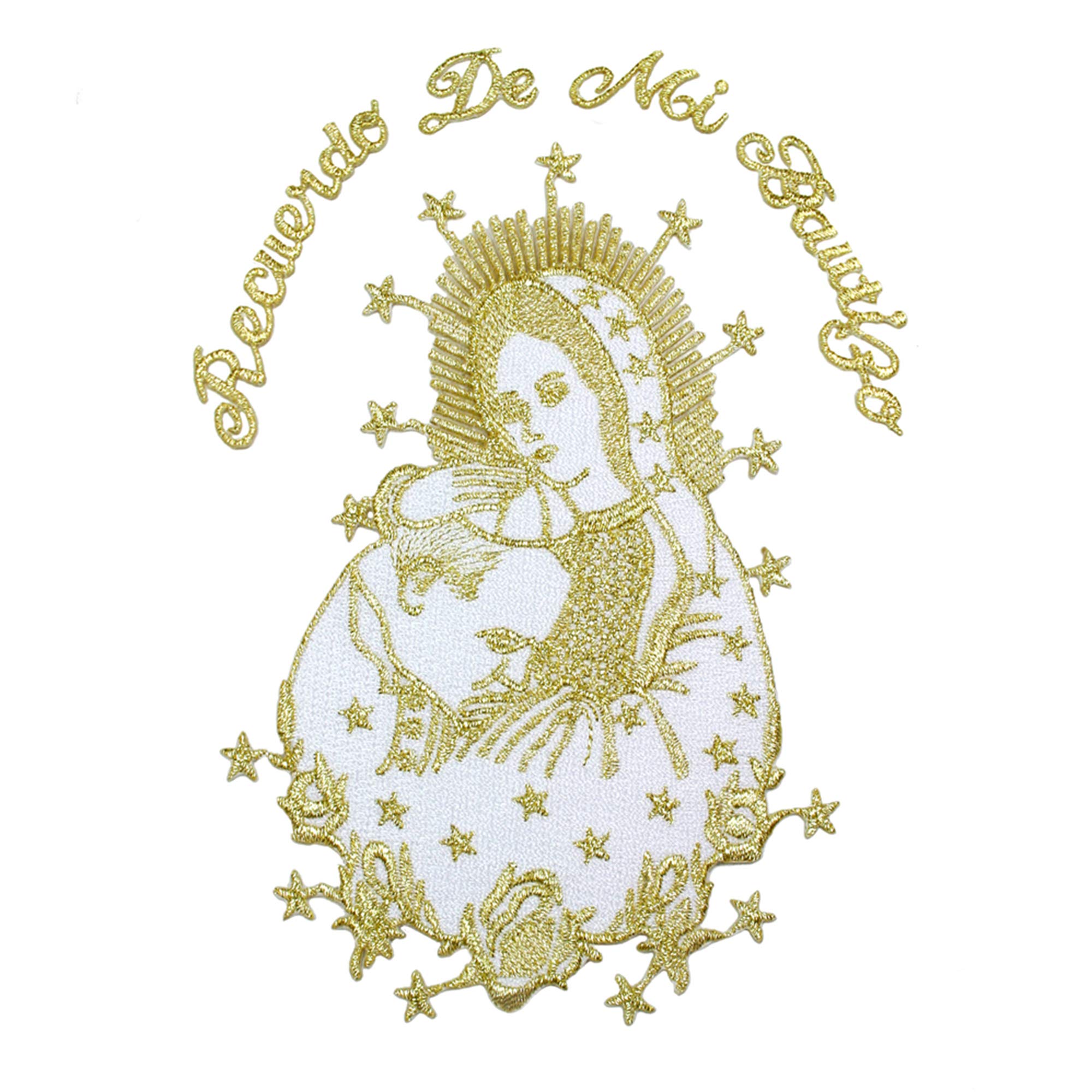 4 PC Baby Boys Christening Baptism Communion Shorts Set Gold Mary Guadalupe Cross Pope SM-4T (3T, Mary & Pope - Spanish)