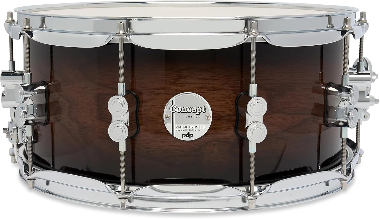 PDP Concept Maple Snare Drum, 14" x 6.5", Exotic Walnut to Charcoal - Image 1 of 5