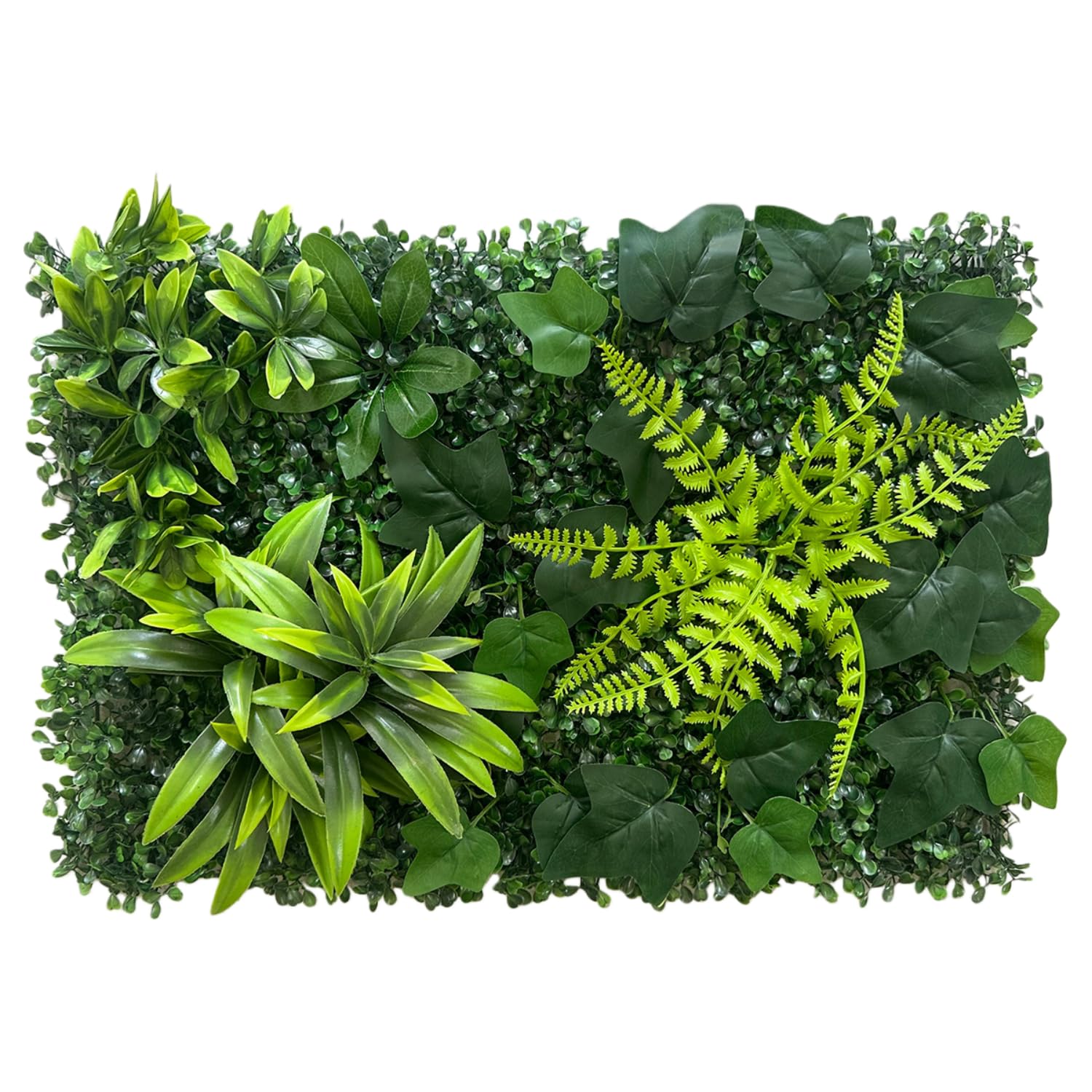 Artificial Hedge Panel, Artificial Plant Wall, Synthetic Grass Artificial Greenery Panels for Garden, Terrace, Balcony, Wall, Fence, UV-Resistant, Easy to Install, 60X40CM (B06)