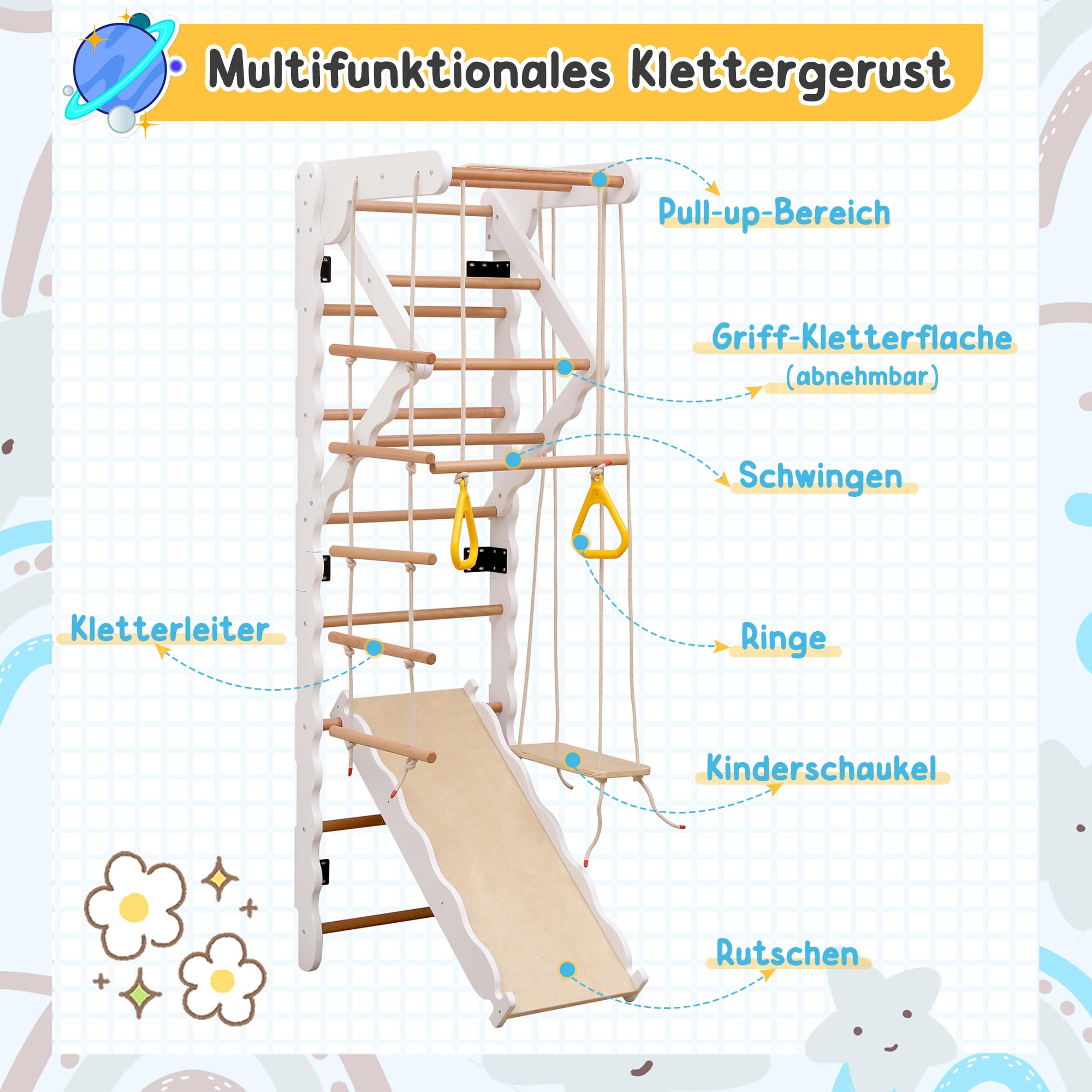 Turnringen - Vanaf 4 jaar - Witte - Speeltoestelaccessoires kopen