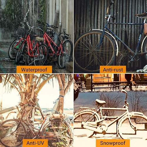 Miniatura 7 de Favoto Funda impermeable para bicicleta al aire libre  Funda de bicicleta a prueba de lluvia UV a prueba de nieve con agujero de bloqueo antirrobo,