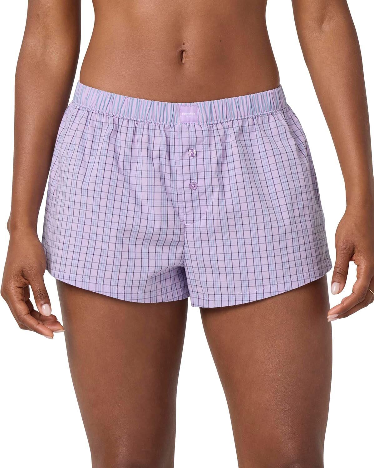 florence by mills Women's Micro-plaid Poplin Pajama Shortie