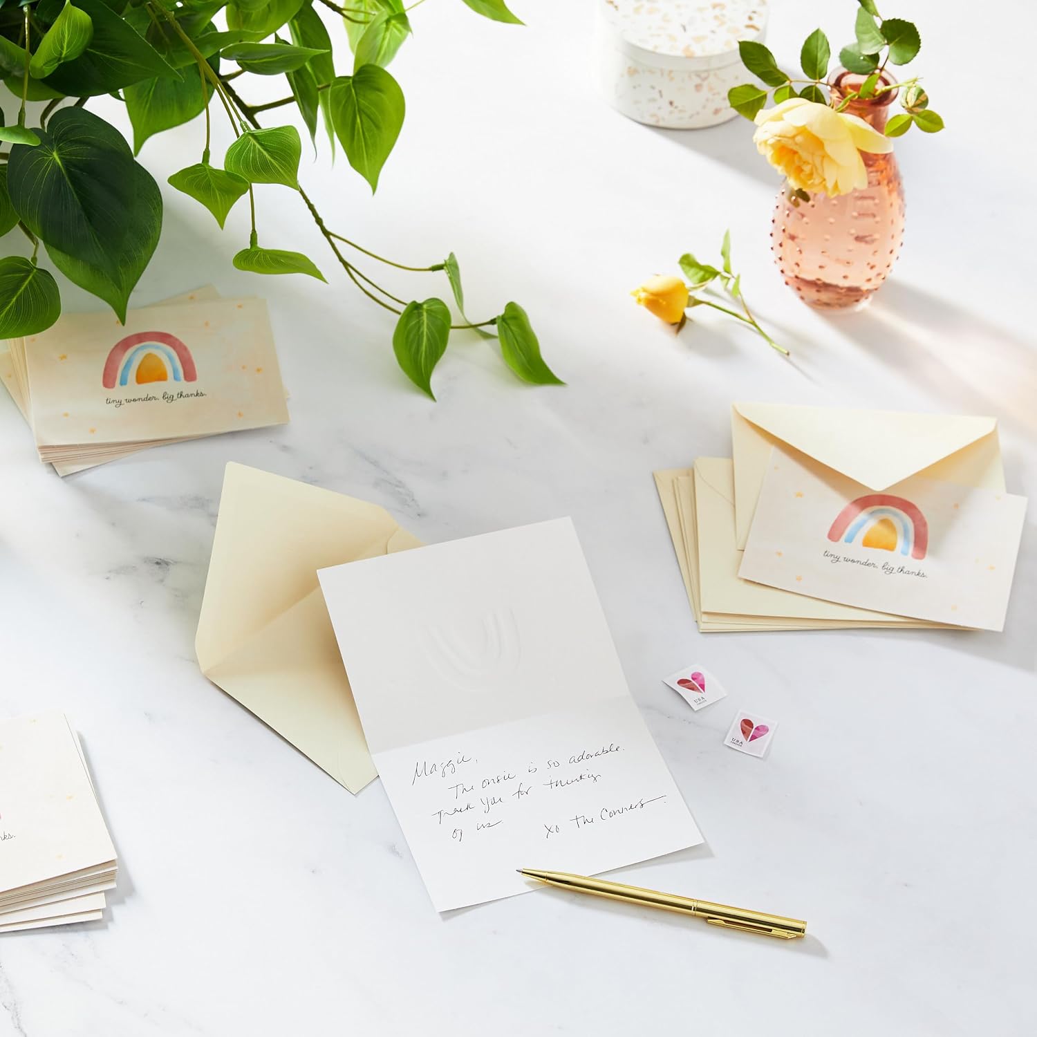 Hallmark Baby Shower Thank You Cards, 40-Pack (Tiny Wonder. Big Thanks.) image 2