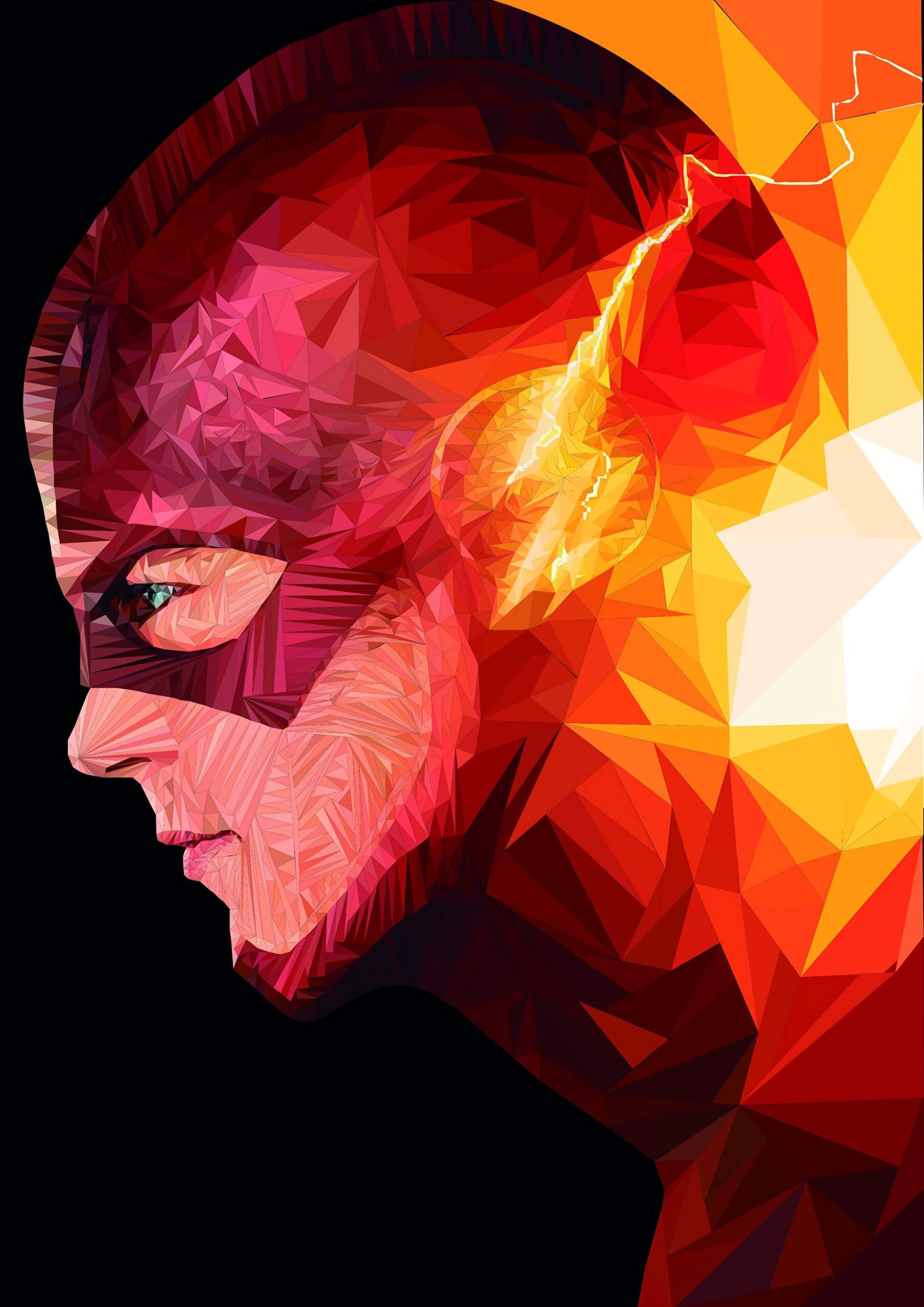 All-Good Flash Superhero Wall Sticker DC self Adhesive Posters for Room(Size_12x18 inch,Multicolor,self Adhesive Paper)