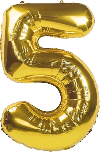 Miniatura 7 de Globos gigantes de 32 pulgadas para inflar con helio, para fiestas de cumpleaños (color dorado número 1)