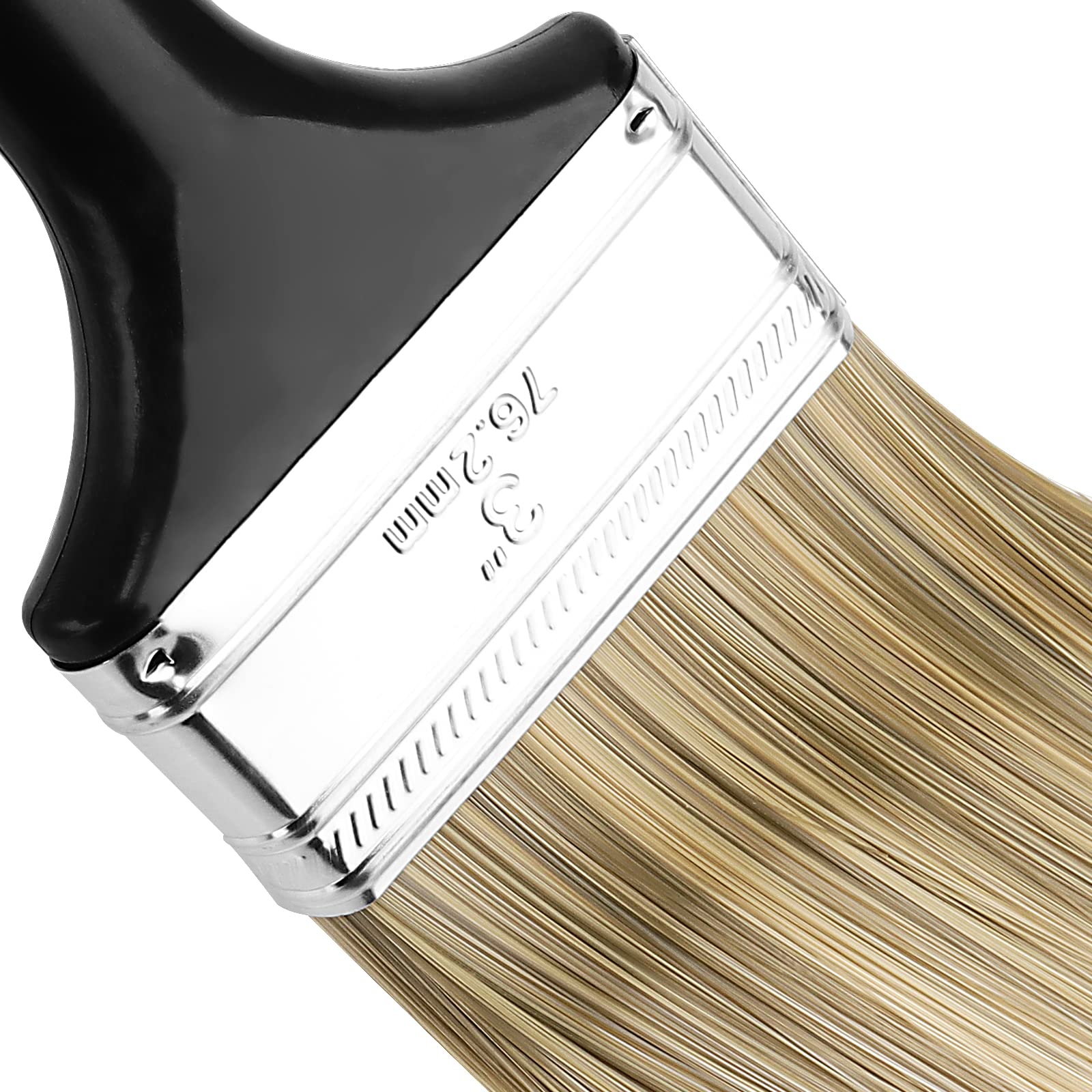 SOUJAP 14 pinceles de pintura de 3 pulgadas, cepillos de pintura de mango de plástico a granel, pinceles de pintura multiusos para pintura acrílica, recorte de paredes, barnizado de muebles