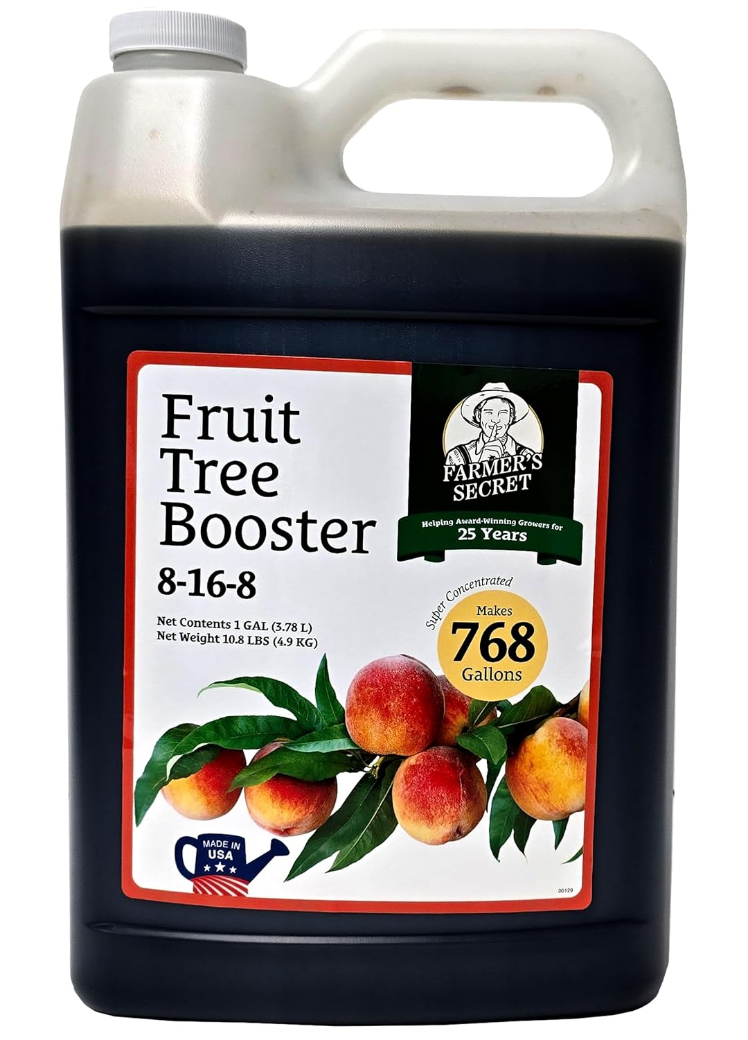 Farmer's Secret Fruit Tree Booster Fertilizer (128oz) - Super Concentrated and Phosphorus Rich - Formulated for All Fruit Trees Including Peach, Banana, and Apple