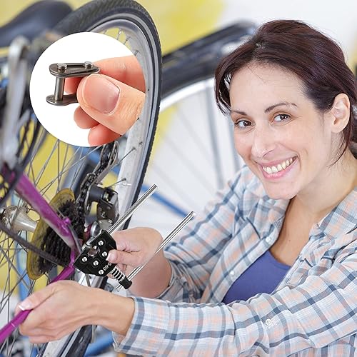 Miniatura 5 de Kit de desmontaje de cadena de rodillos de 13 piezas, incluye desacoplador, cortador, cadena de rodillos, soporte de extractor de conexión,