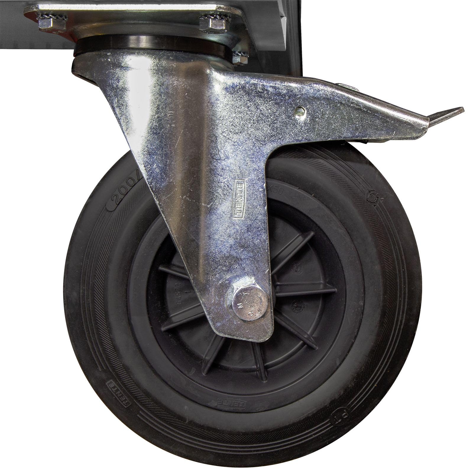 Mobile Werkbank Anthrazit RAL 7016 – 1300 x 600 x 827 mm – 500 kg Traglast – Mobiler Arbeitstisch mit Ablageboden für Werkstatt, Garage & Industrie – Profi Werktisch mit Rollen