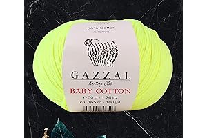 Gazzal Baby Cotton Soft and Popular in Neon Yellow