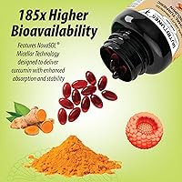 Vista 1 de NutriCumin NovaSOL Turmeric Curcumin 1000 mg – 185× Absorption – Supports Joint Comfort & Mobility – Non‑GMO Softgels, 60 Ct.