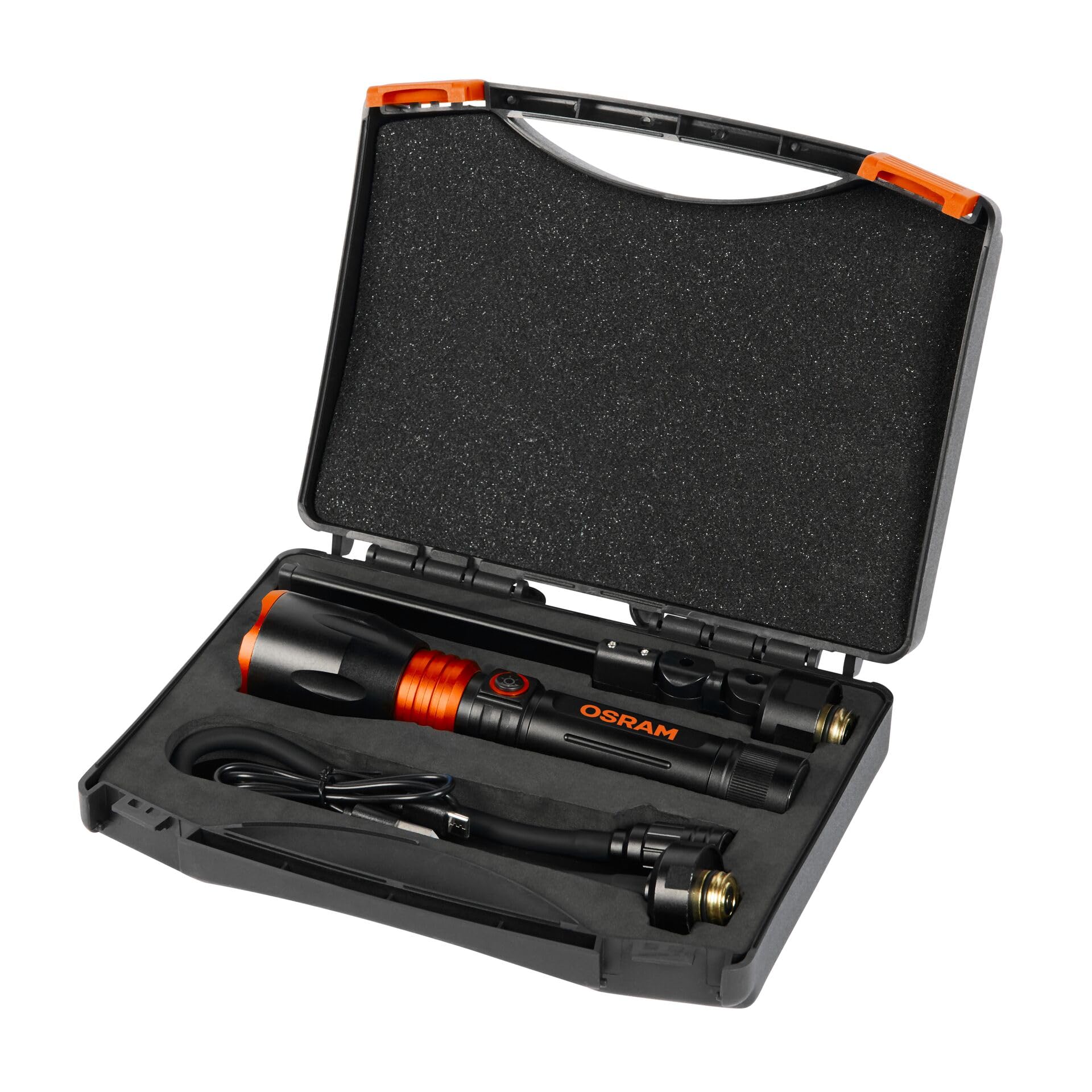 OSRAM LEDinspect 3-IN-1 INSPECTION LIGHT KIT, torcia e lampada di ispezione a collo di cigno flessibile; quattro modalità di illuminazione; base con impugnatura magnetica