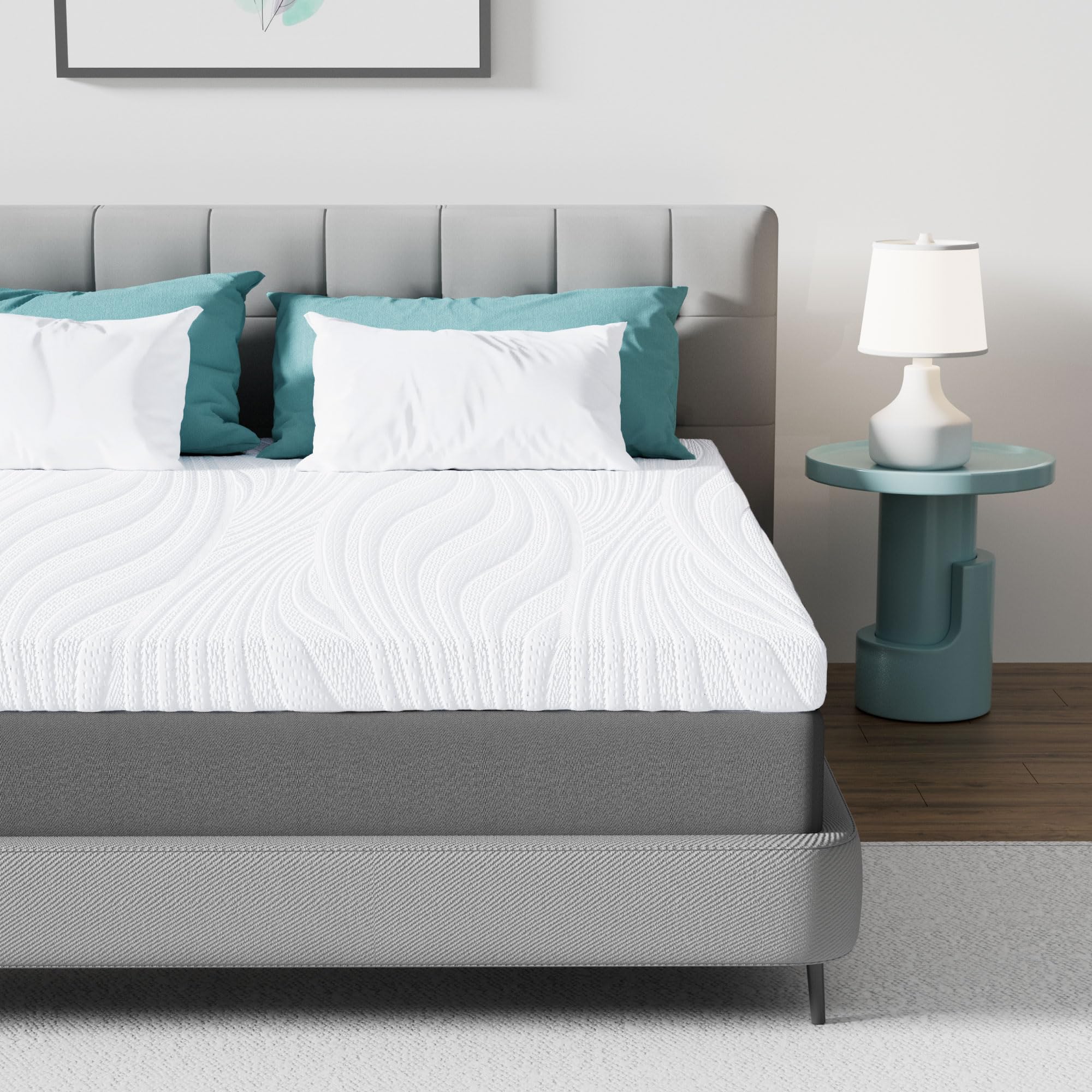 Surmatelas 120x200 cm H2/H4 Mousse Viscoélastique – 2 en 1 Matelas Topper Mémoire de Forme 7,5 cm Surmatelas pour Lit Boxspring, Topper 120x200 Mousse Gel, Certifié CertiPUR-EU Oeko-TEX