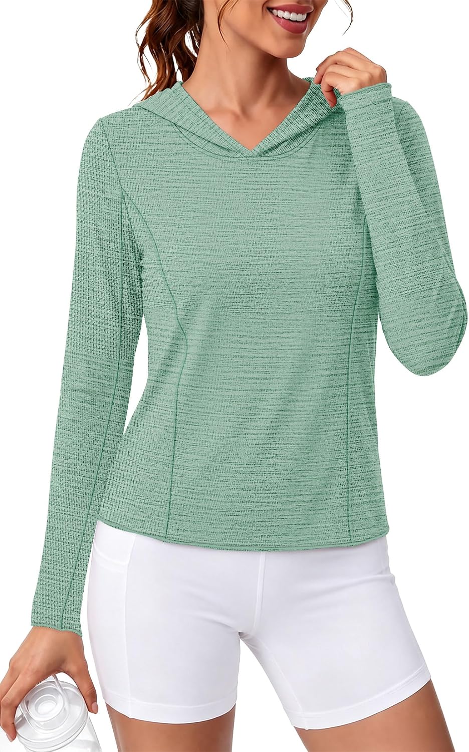 Hoodies for Women Long Sleeve Shirts Workout Tops Fitted Clothing