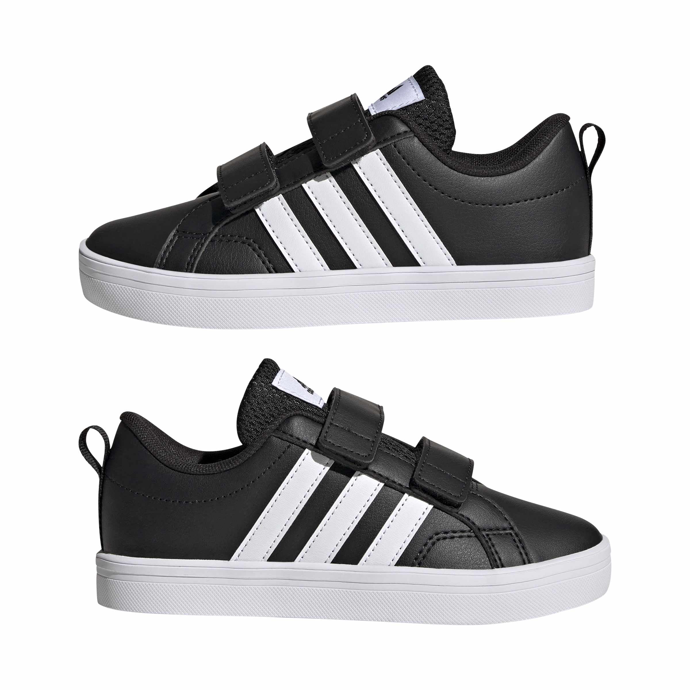 adidas Mixte Enfant Vs Pace 2.0 Kids Hook and Loop Shoes, Core Black/FTWR White/Core Black, 28 EU