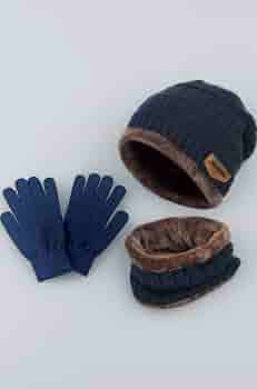 Buy VINSON Winter Knit Beanie Cap Hat Neck Warmer Scarf and Woolen