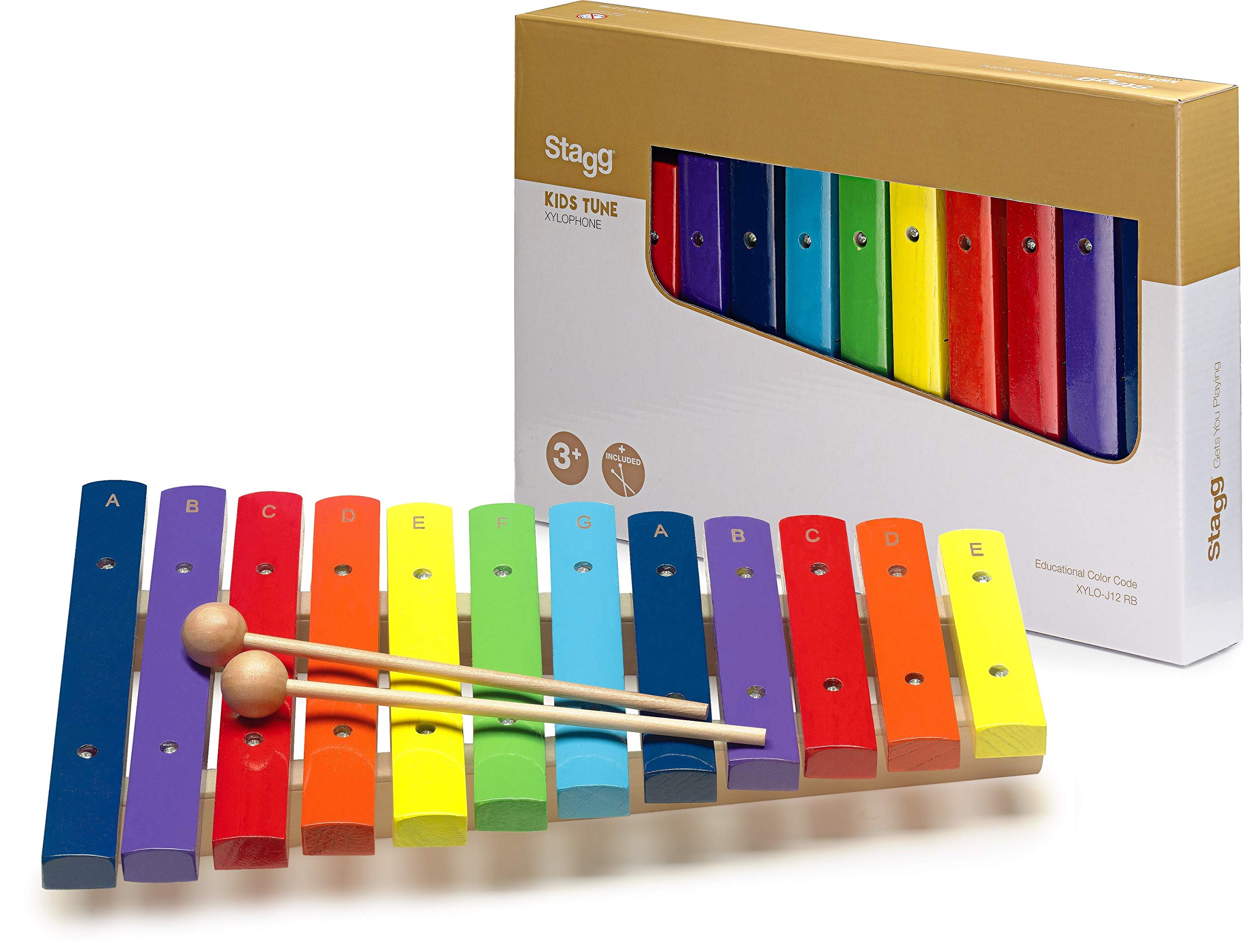 STAGG XYLOPHONE 12KEYS RAINBOW COLOR