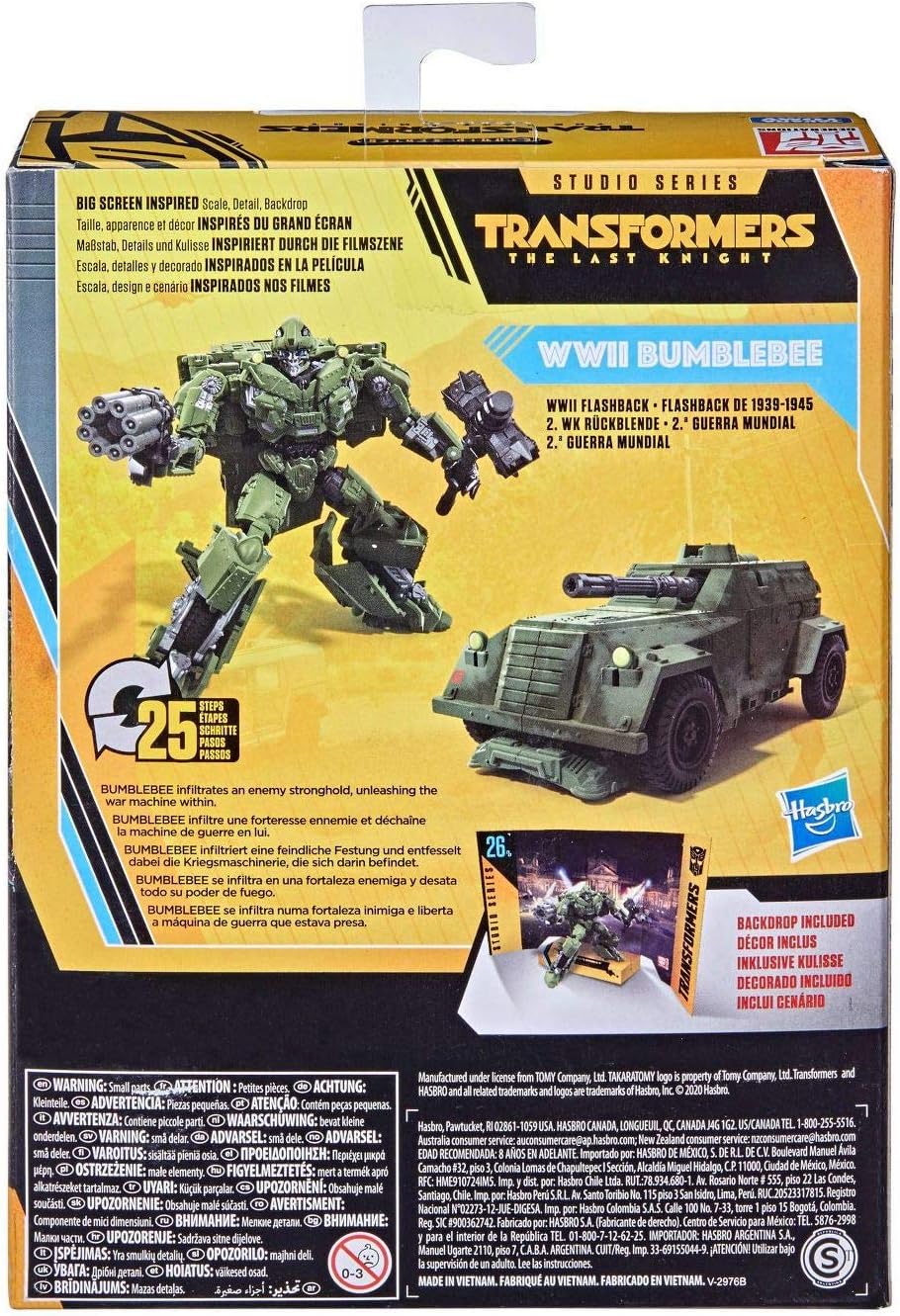 Transformers Toys Studio Series 26-BB WWII Bumblebee Action Figure, 4.5-inch
