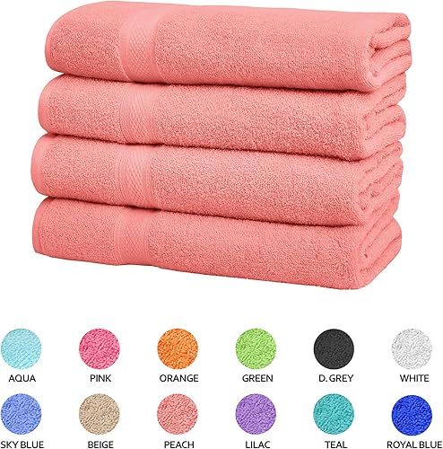 Miniatura 9 de Falari Juego de toallas de baño de alta calidad, 100% algodón hilado en anillo, para hogar, hotel, spa, extra grande, 27 x 54 pulgadas, máxima