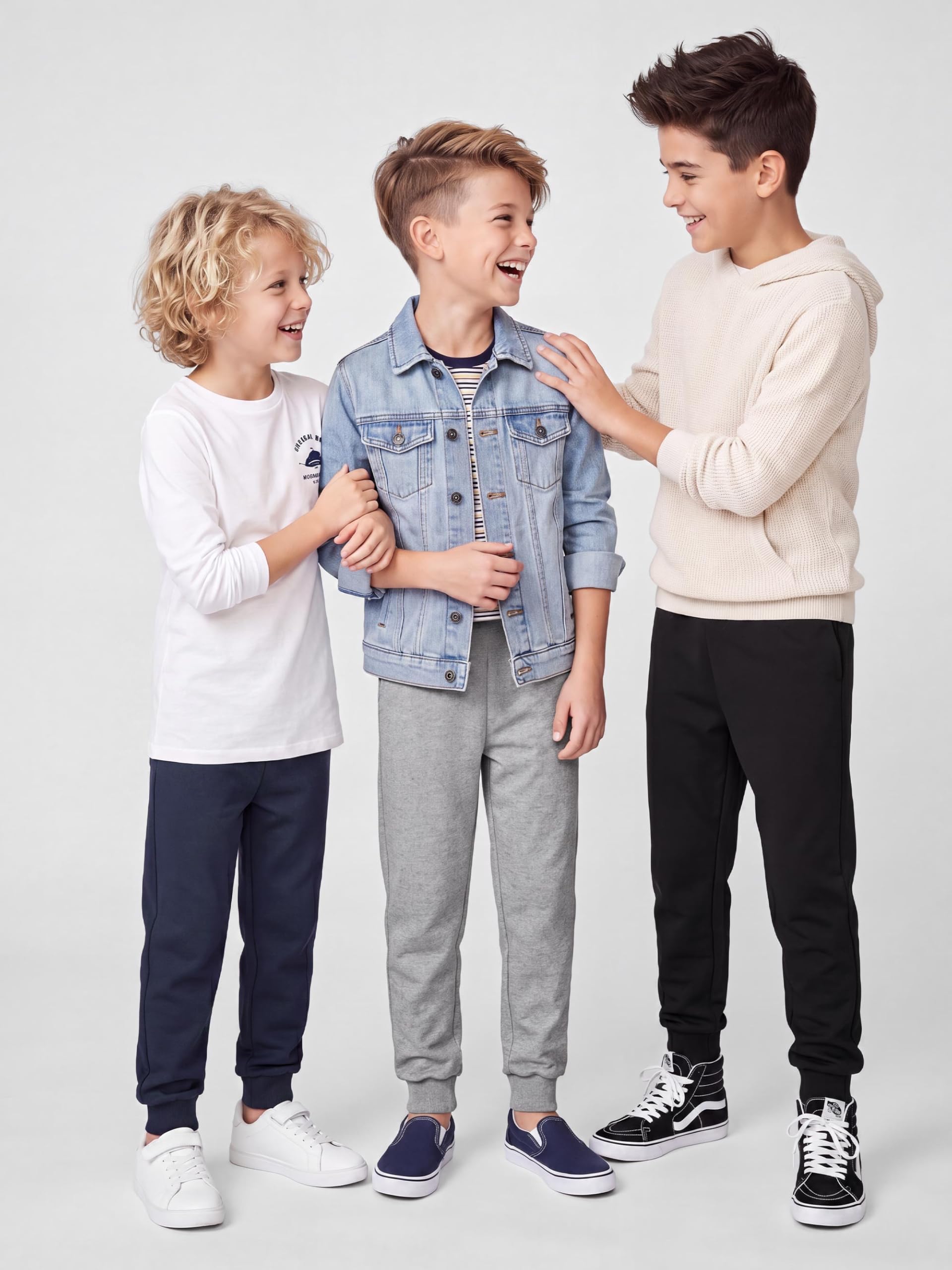 Ruisita 4er-Pack Jogginghosen für Kinder Jungen Mädchen Trainingshose