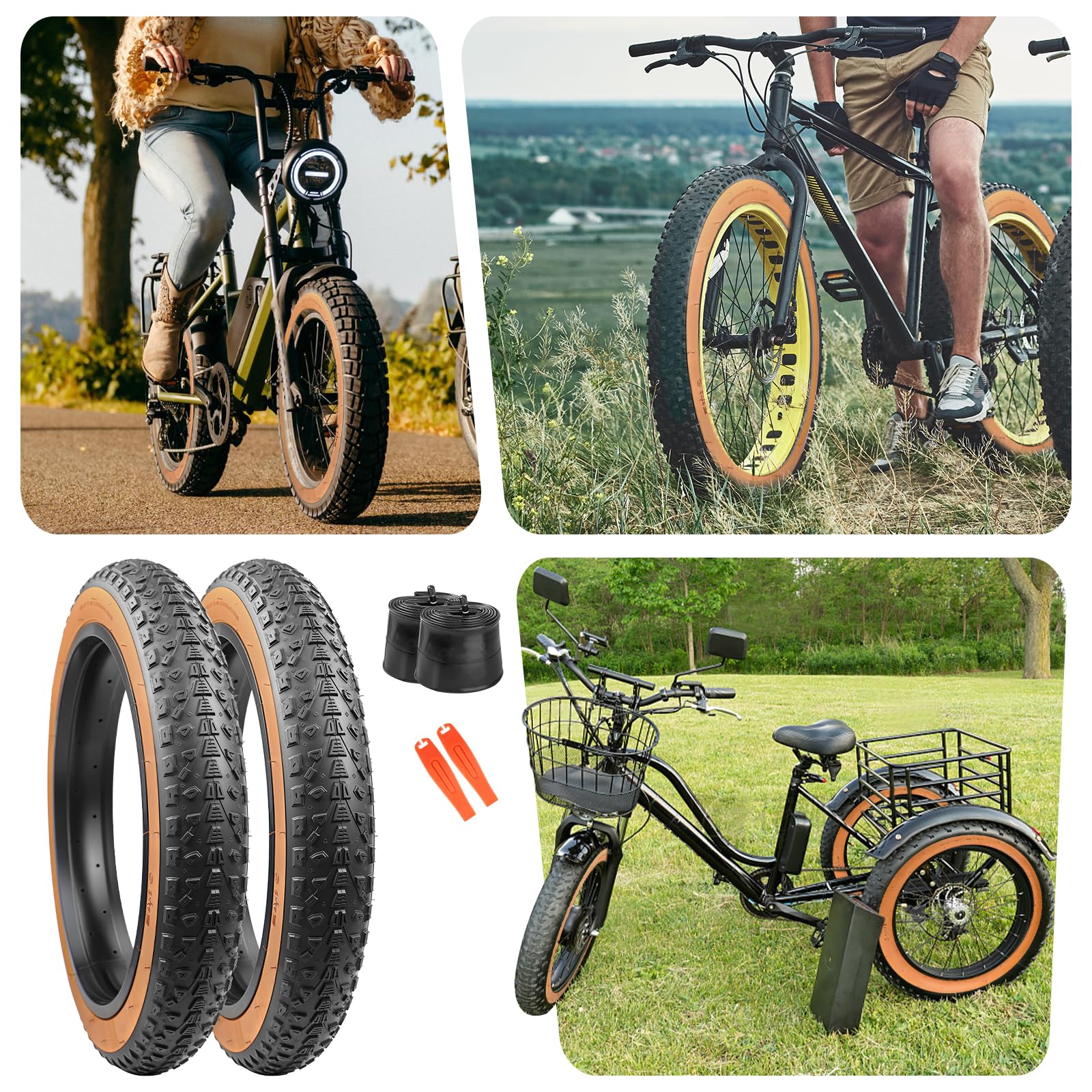MEGHNA 16/20/26 x 3,0 pollici per bicicletta elettrica compatibile 76-305/76-406/76-559 MTB/Fat Tires/Snow&Electric Bike