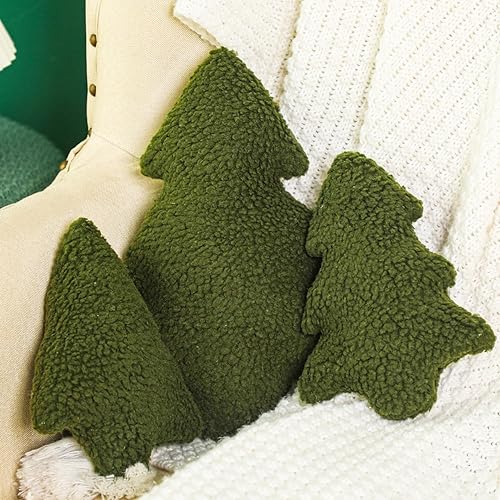 🎄 Studio Holiday Decor | 3 Pcs Tree Throw Pillows