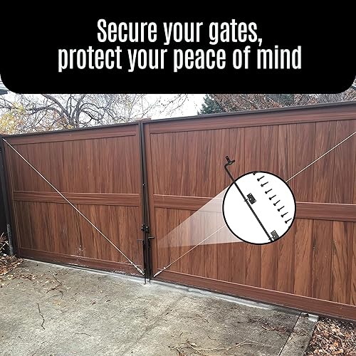 Miniatura 2 de Perno de caña negra con recubrimiento en polvo para puertas de valla de madera y vinilo, tubo de varilla de caída de 36 pulgadas con mecanismo de